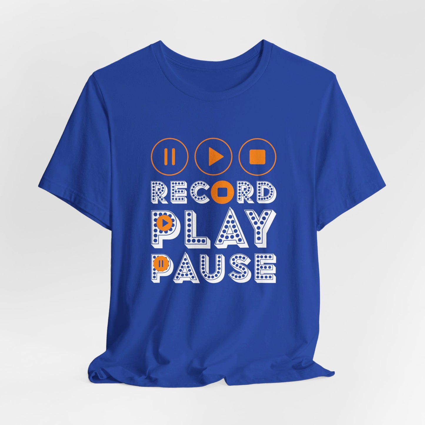 Record Play Pause - Unisex Jersey Short Sleeve Tee