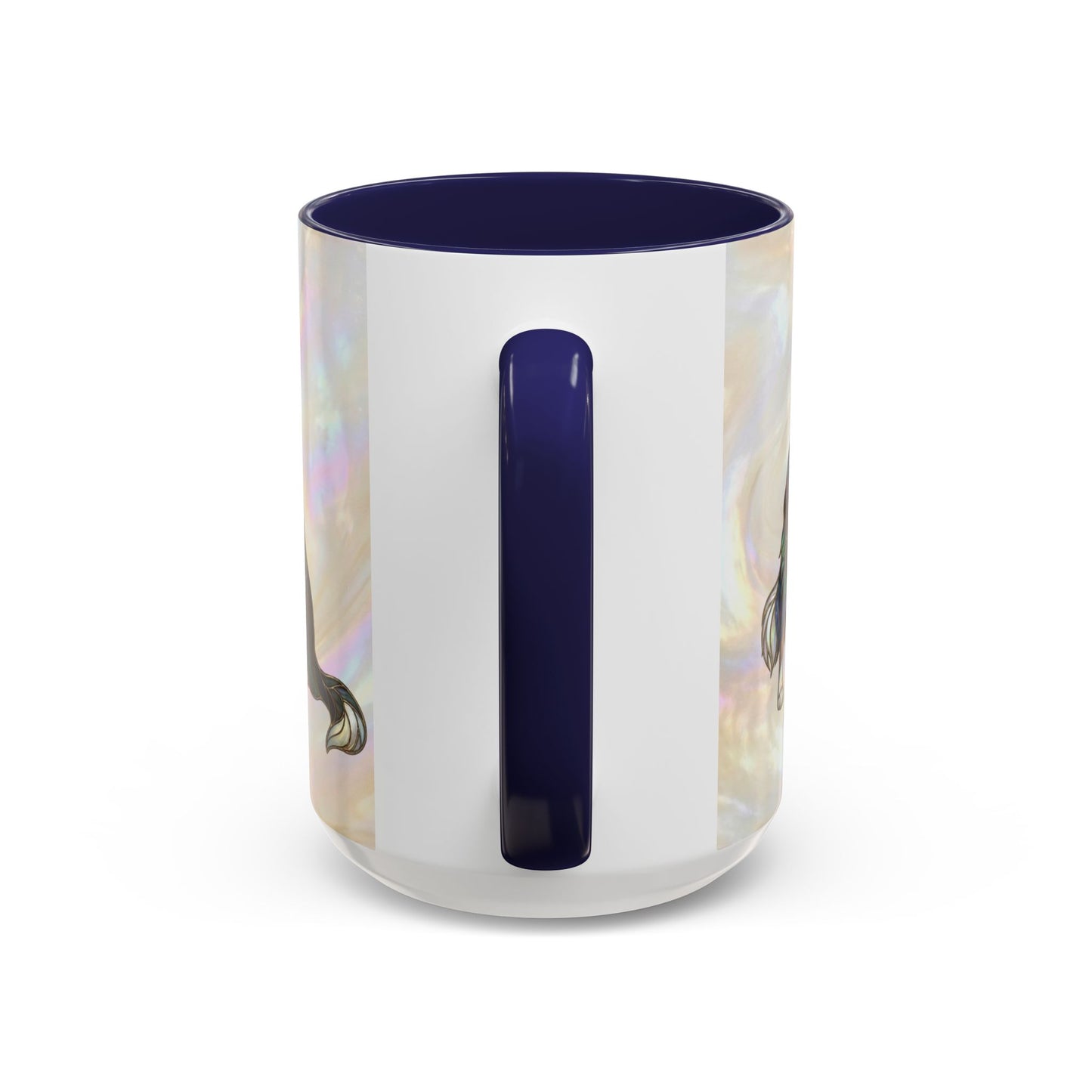 Border Collie Accent Coffee Mug — Stained Glass Design (11/15 oz) - 14619