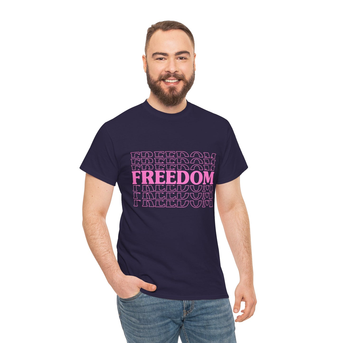 Bold Freedom Graphic Tee, Unisex Heavy Cotton Shirt, Casual Wear, Gift for Freedom Lovers, Statement T-Shirt, Everyday Essentials - 13518