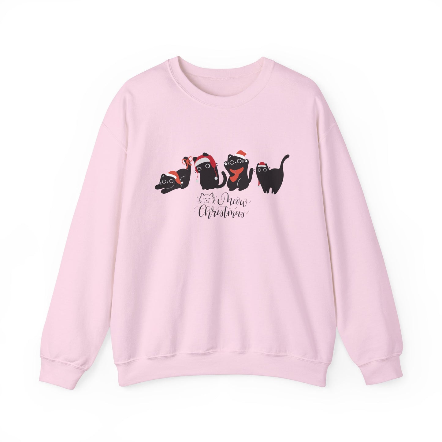 Black Cats, Meow Christmas - Unisex Heavy Blend™ Crewneck Sweatshirt - 10044