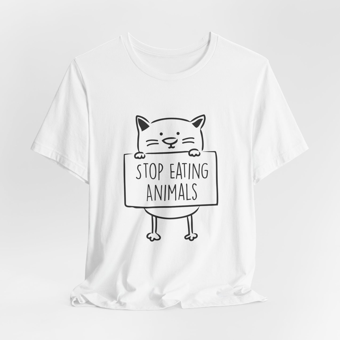 Vegan: Stop Eating Animals - Unisex Jersey Short Sleeve Tee