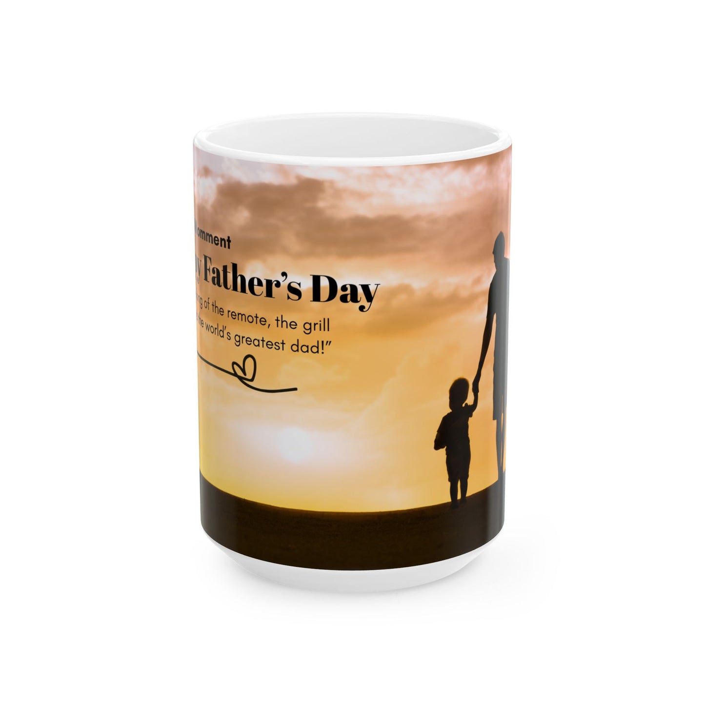 Father's Day Ceramic Mug, Gift for Dad, Dad Coffee Cup, Personalized Mug for Father, BBQ Lover's Mug, Great Gift for Him - 14057