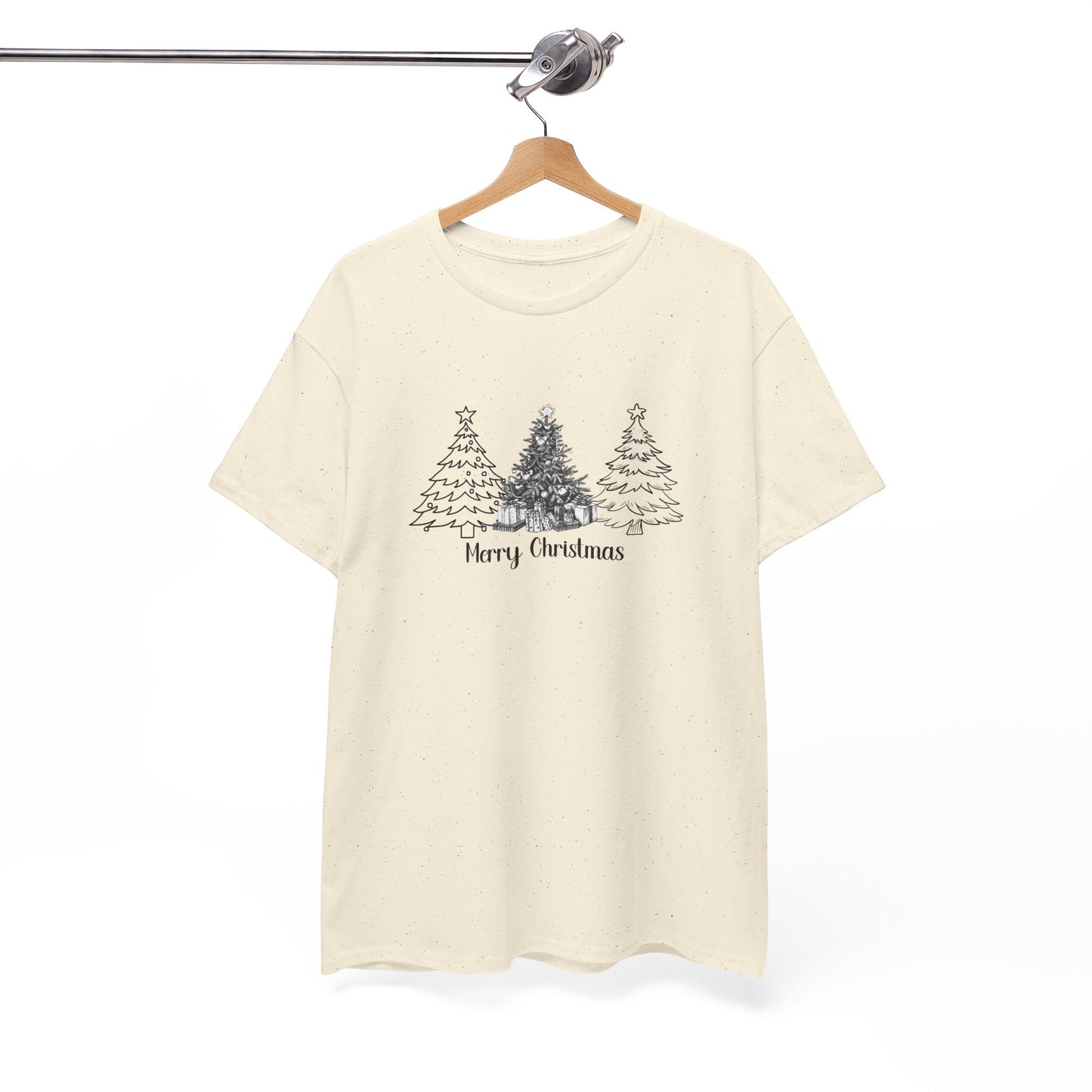 Merry Christmas, Trees - Unisex Heavy Cotton Tee - 10112