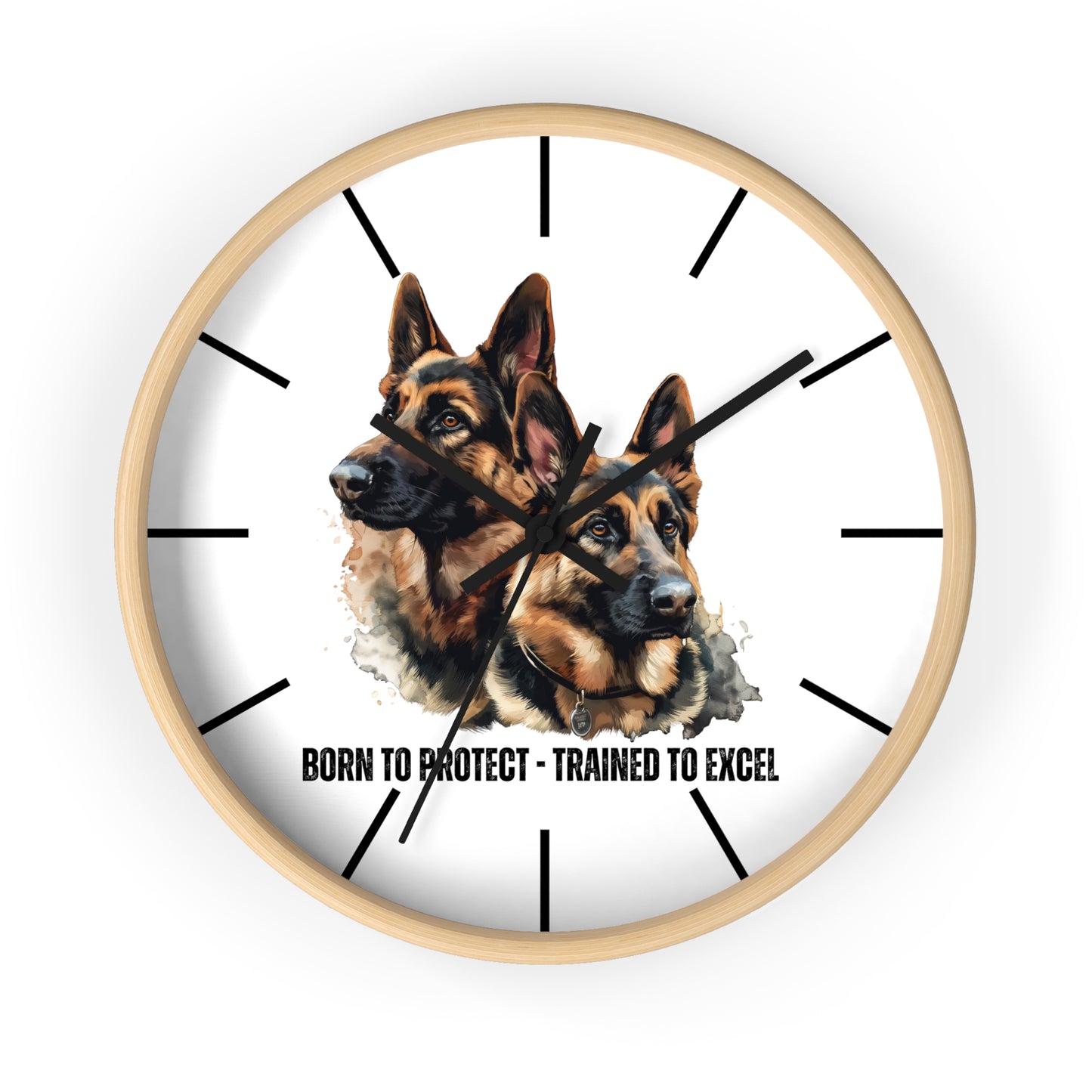 German Shepherds: Born to Protect - Wall Clock - 10513