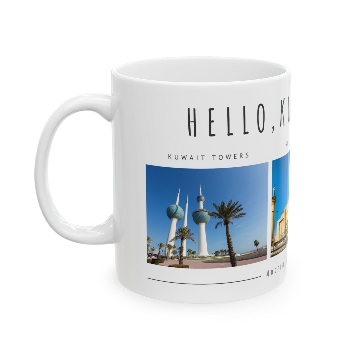 Hello, Kuwait City! Ceramic Mug - 11oz & 15oz Options - 12180