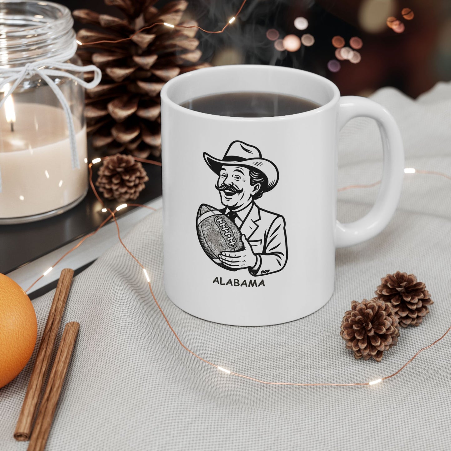 "In Alabama, we speak fluent Southern with a dash of football." Ceramic Mug - 12809