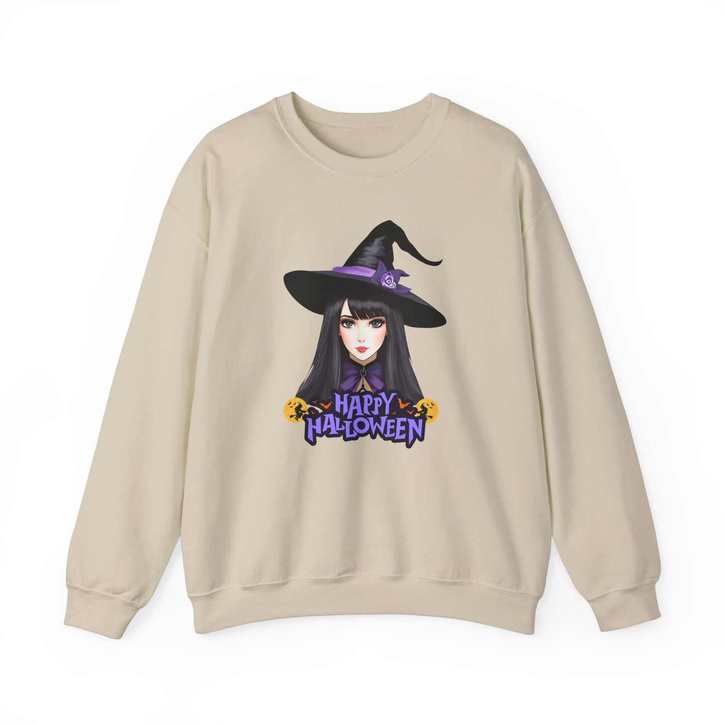 Happy Halloween, Witch - Unisex Heavy Blend™ Crewneck Sweatshirt