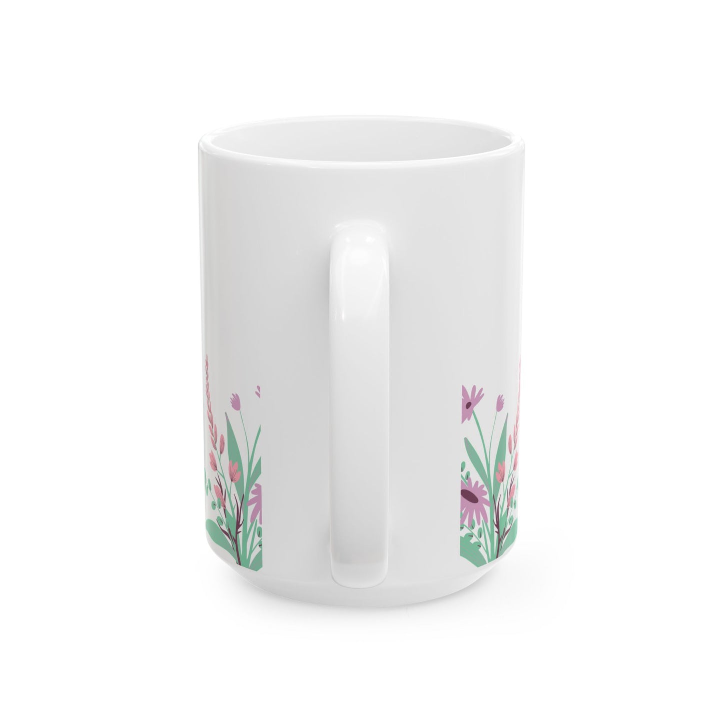 Happy Mother's Day Floral Ceramic Mug - Perfect Gift for Mom - 12582