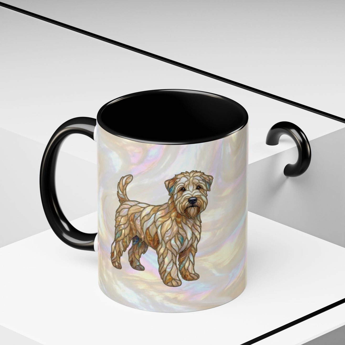Wheaten Terrier Accent Coffee Mug – Stained Glass Design 11/15oz - 14651