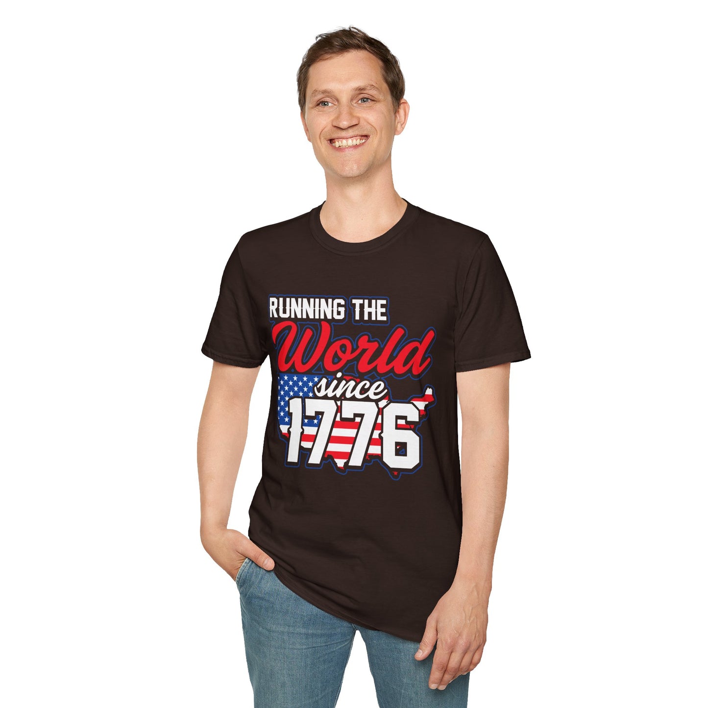 Running the World Since 1776 Unisex T-Shirt | Patriotic Tee, Independence Day Shirt, USA Pride Apparel, American History T-Shirt - 13599