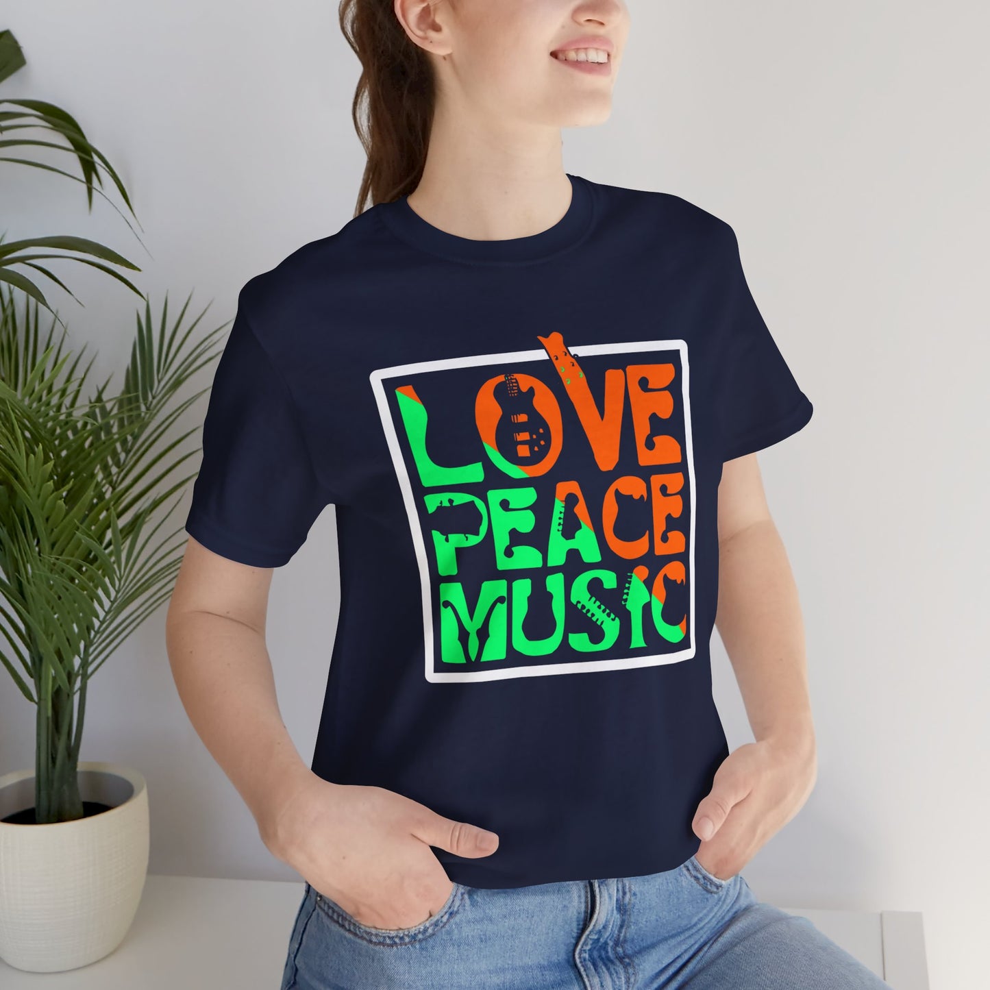 Love Peace Music - Unisex Jersey Short Sleeve Tee