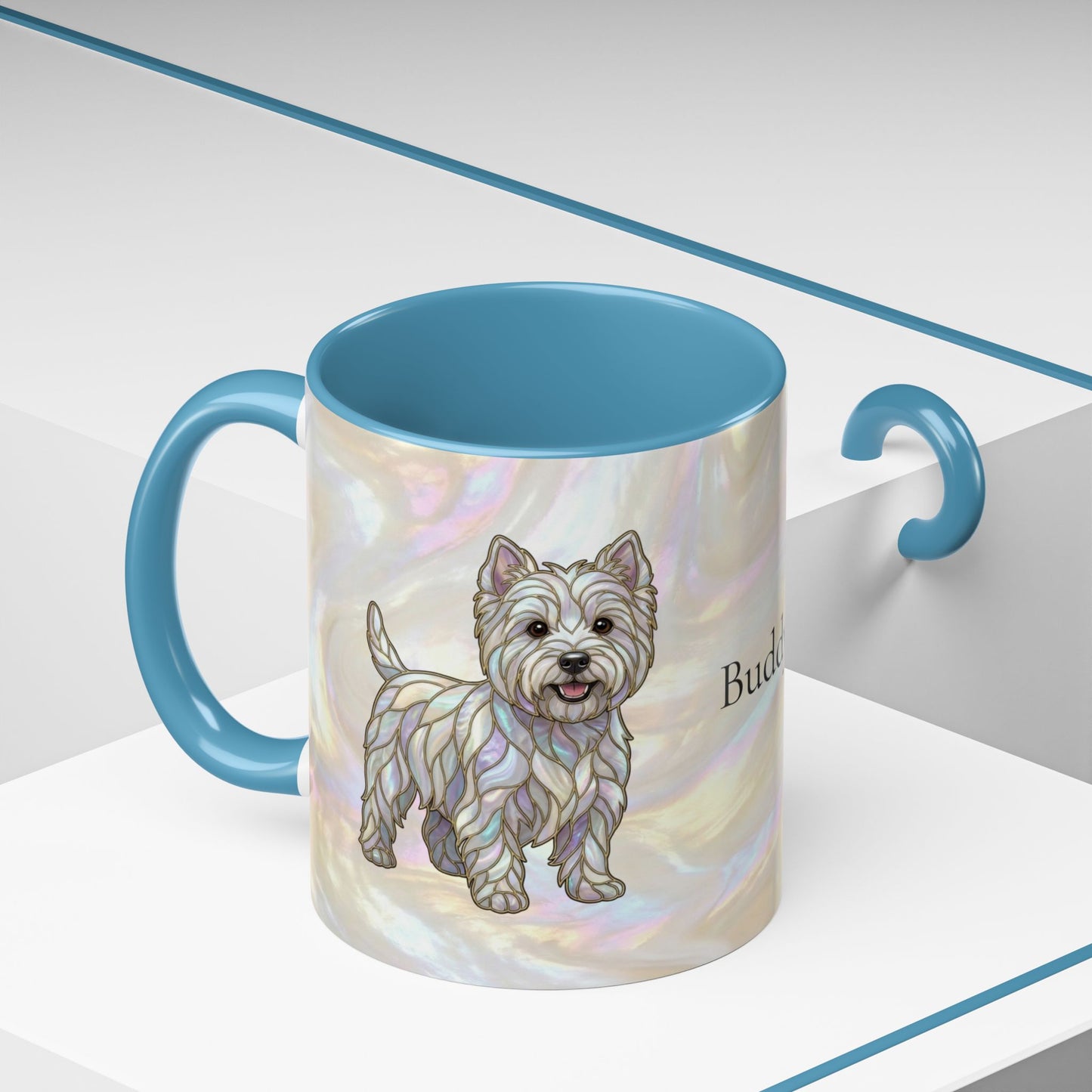Westie Accent Coffee Mug – Stained Glass Design 11/15oz - 14650