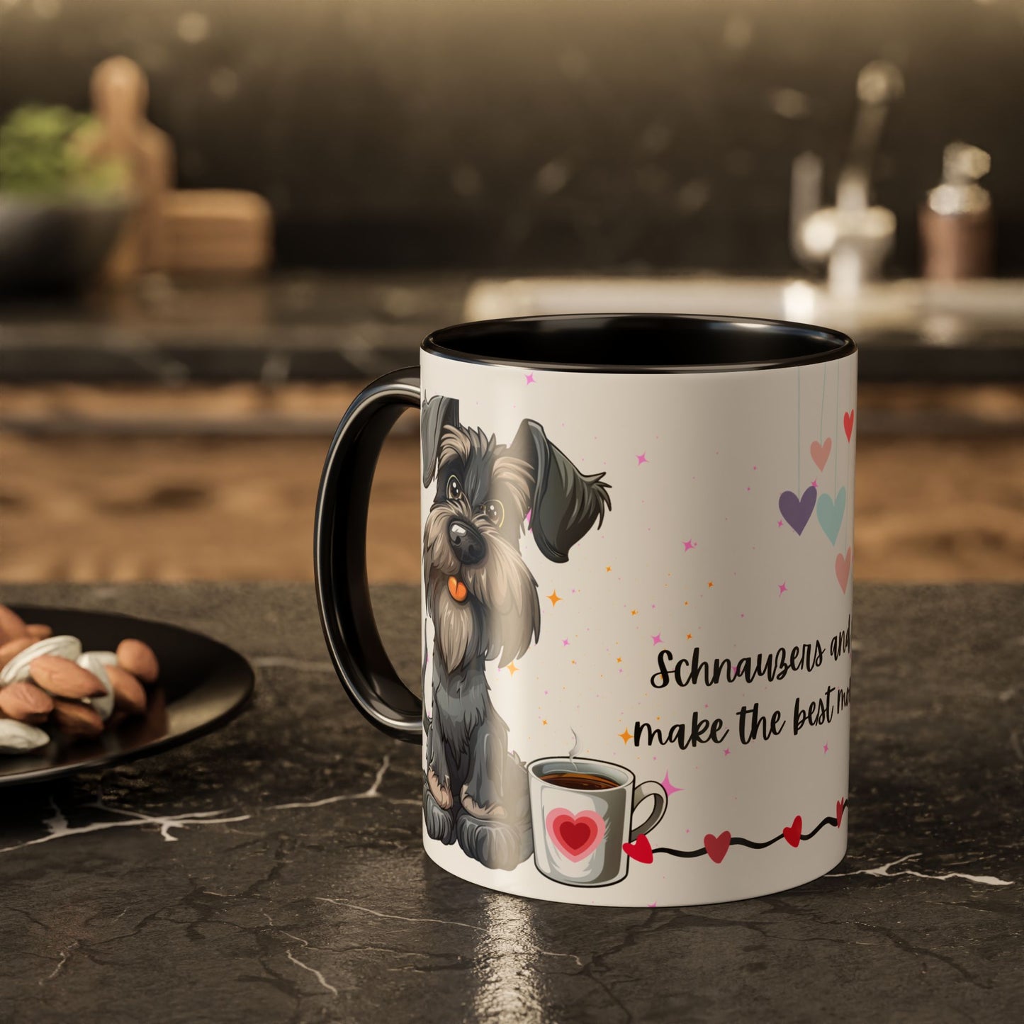 Schnauzers and Coffee Make the Best Mornings - Colorful Mugs, 11oz - 10655