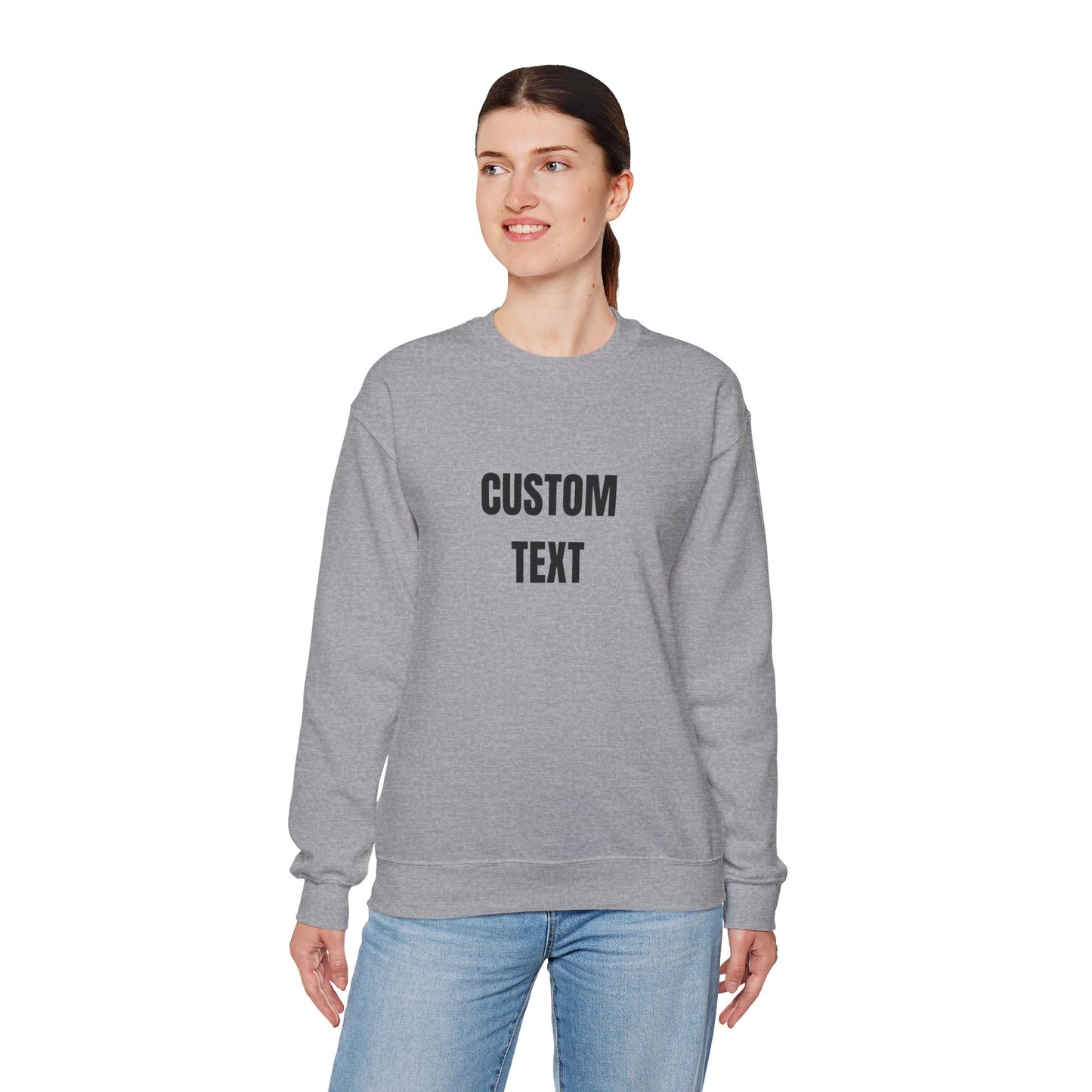 Custom Text Crewneck Sweatshirt – Personalized Unisex Pullover - 14682