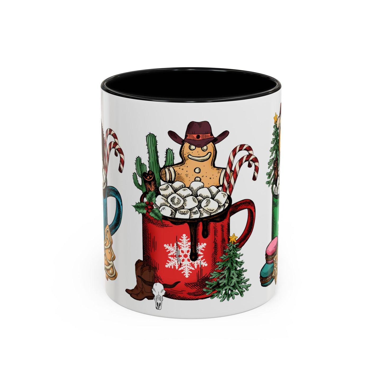 Christmas Marshmallow Mugs with Animals - Accent Coffee Mug (11, 15oz) - 10306