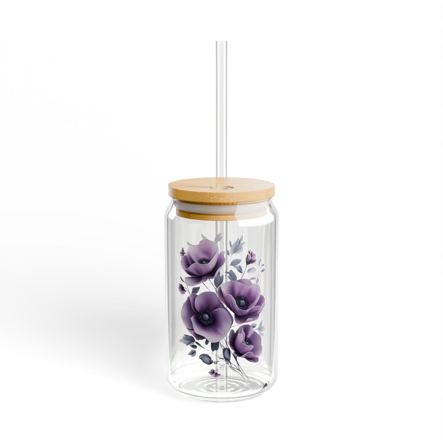 Poppy Petals,  Customizable - Sipper Glass, 16oz