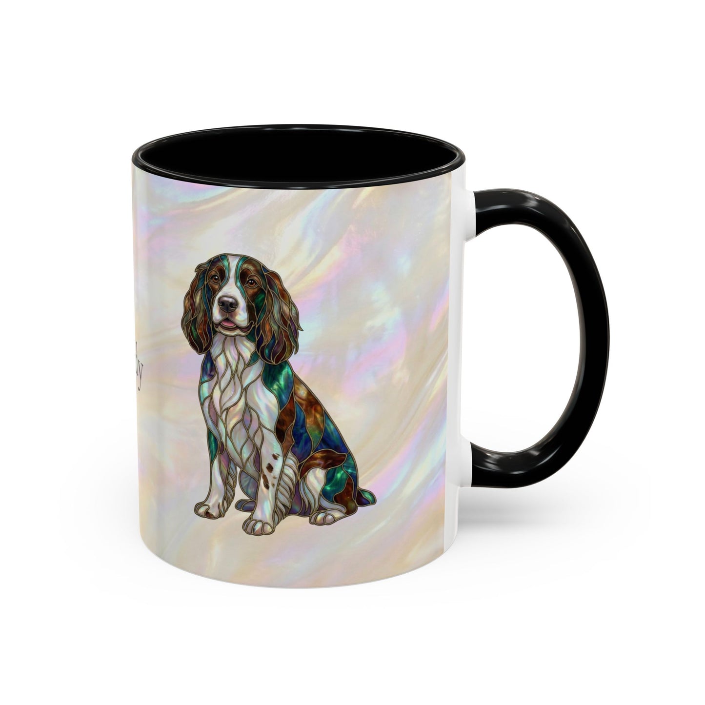 Springer Spaniel Accent Coffee Mug – Stained Glass Design 11/15oz - 14648