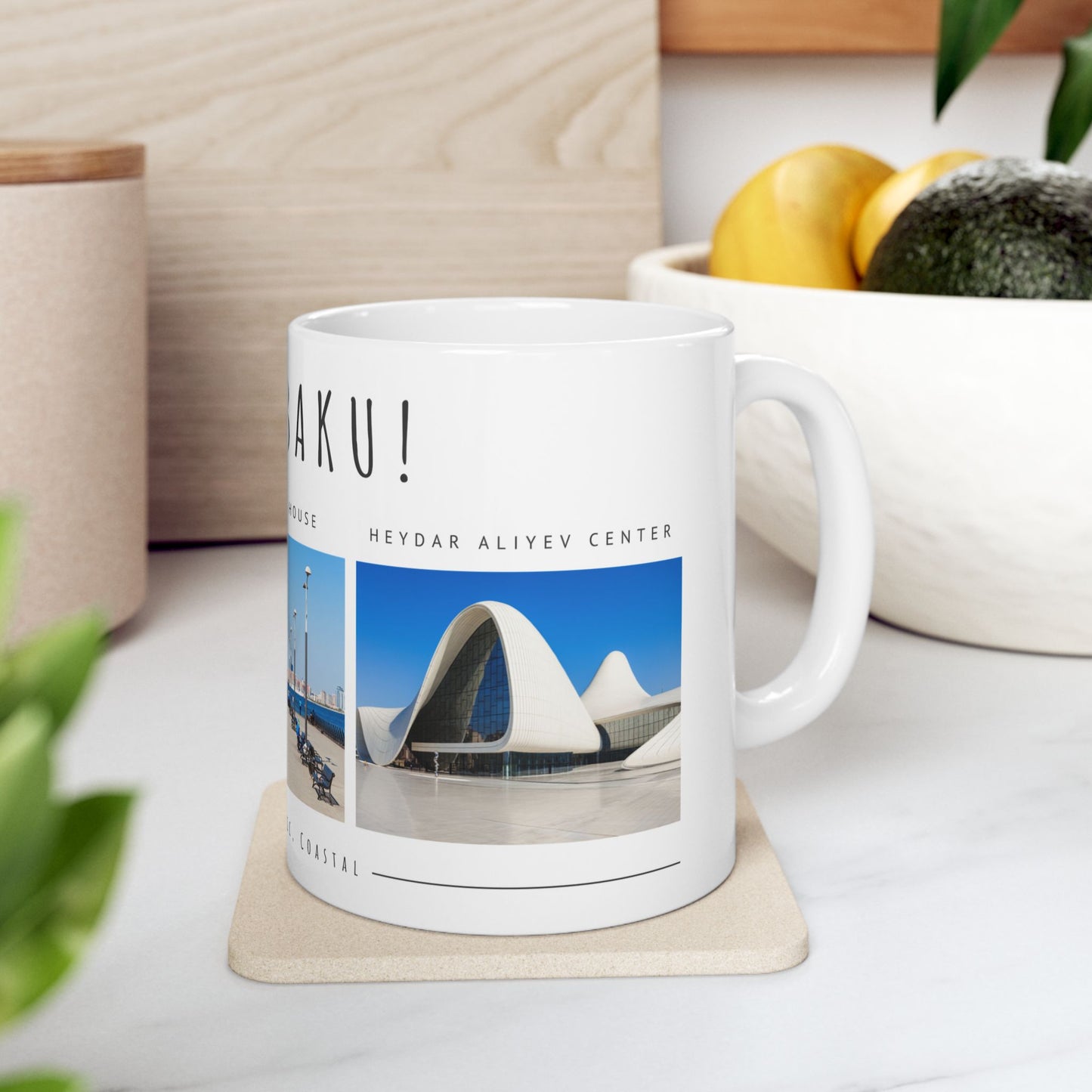 Hello Baku! Scenic Ceramic Mug - 11oz & 15oz - Perfect Gift for Travelers & City Lovers - 12237