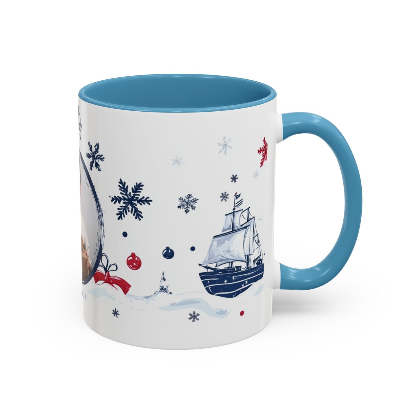 Allan, Merry Christmas, For Boys, Customizable - Accent Coffee Mug (11, 15oz) - 10145