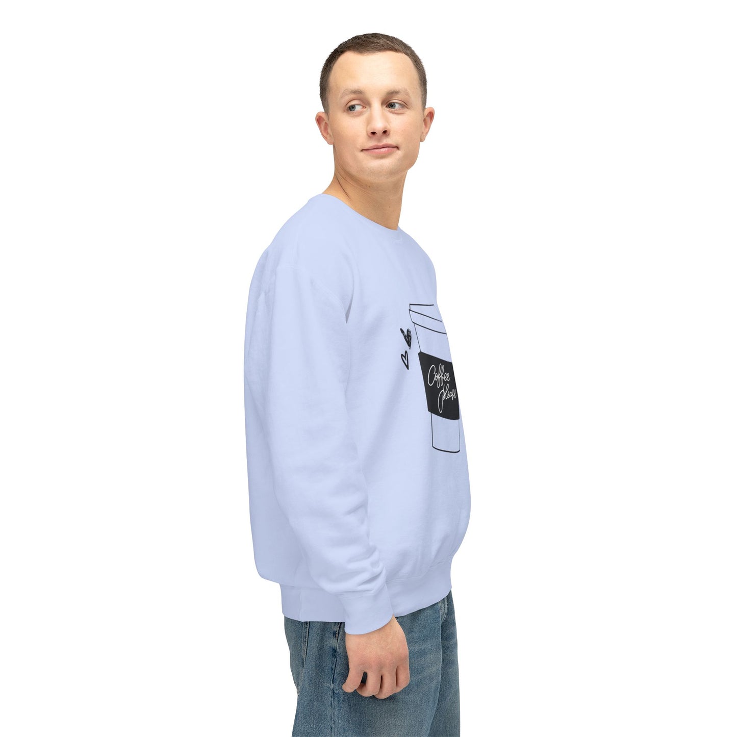 Coffee Please - Unisex Lightweight Crewneck Sweatshirt - 11285