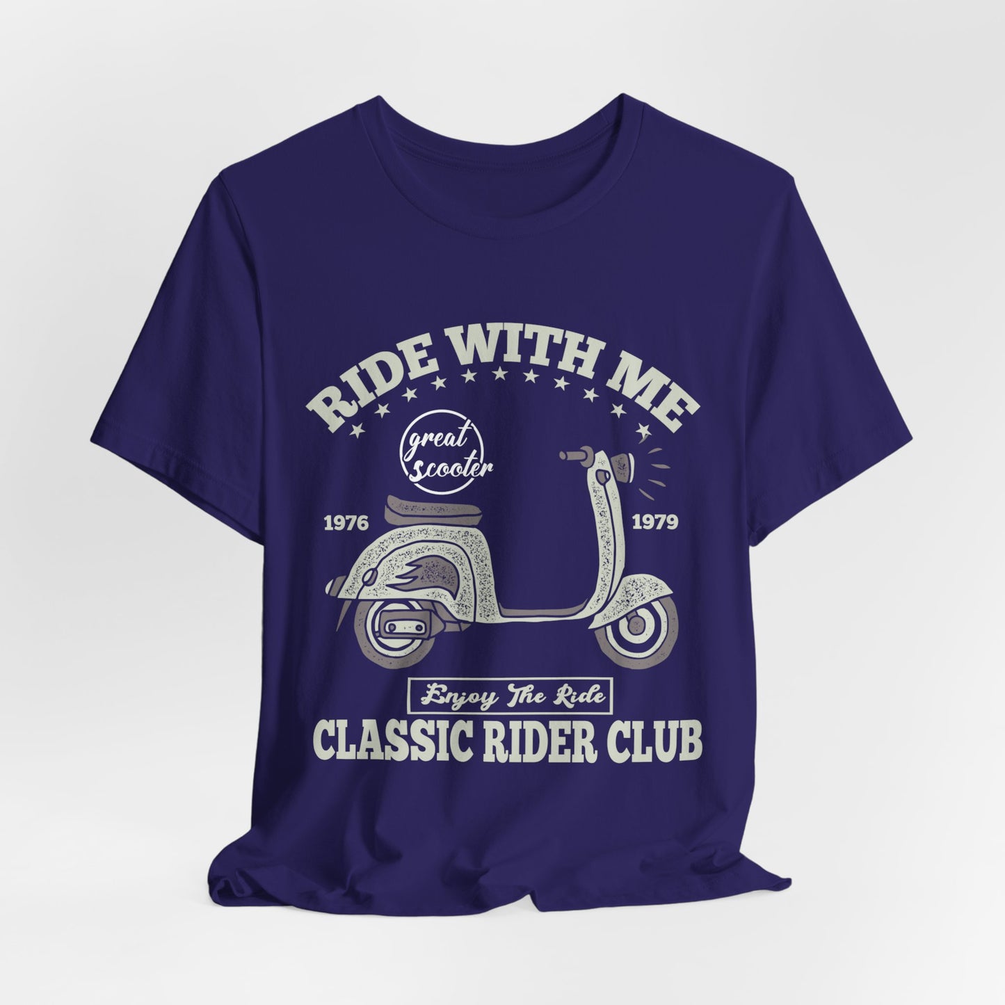 Ride With Mt, Great Scooter - Unisex Jersey Short Sleeve Tee