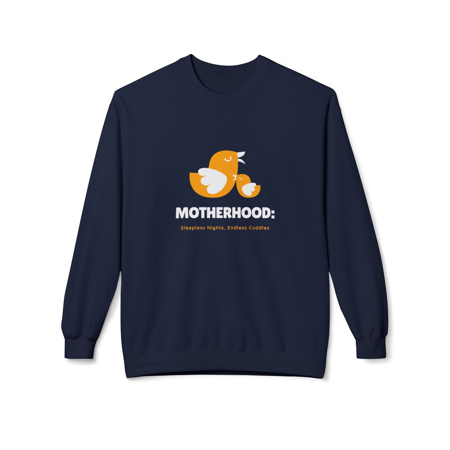 Motherhood, Sleepless Nights, endless Cuddles - Unisex Midweight Softstyle Fleece Crewneck Sweatshirt - 11809