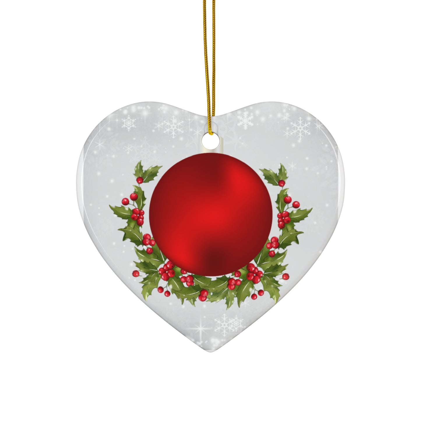 Berry Red - Ceramic Ornament, 4 Shapes