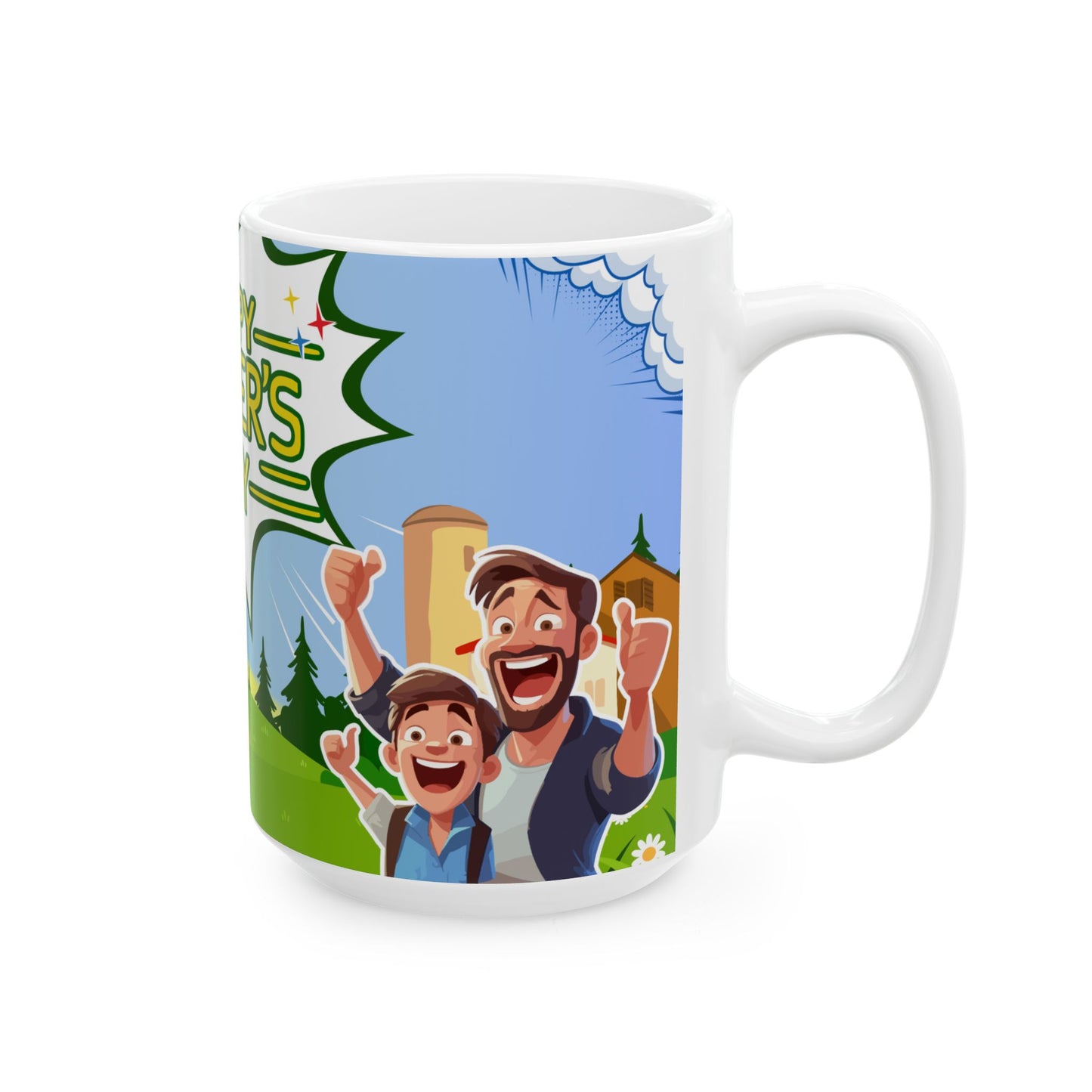 Happy Father's Day Ceramic Mug | Gift for Dad | Custom Coffee Cup for Father - 14060
