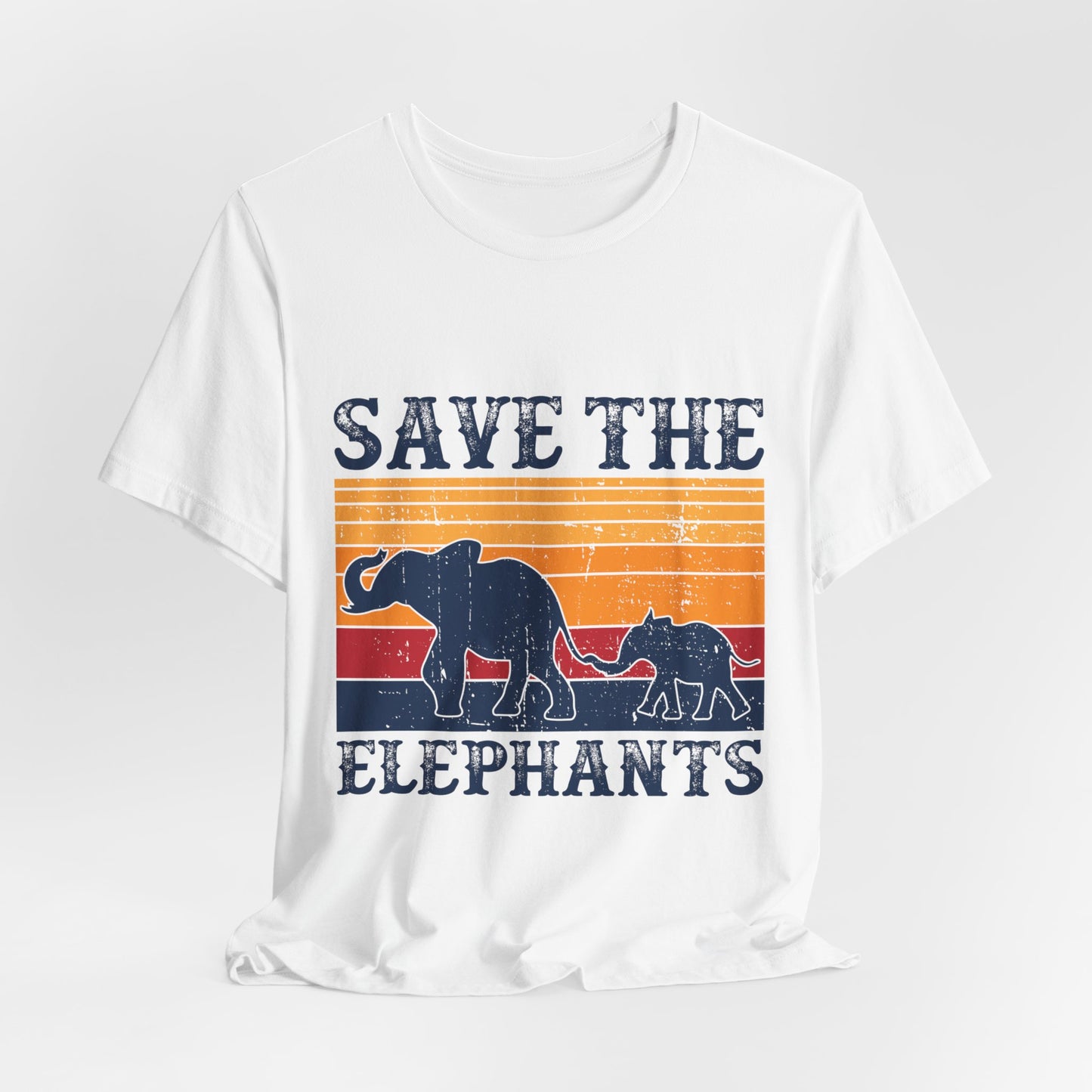 Vegan: Save The Elephants - Unisex Jersey Short Sleeve Tee