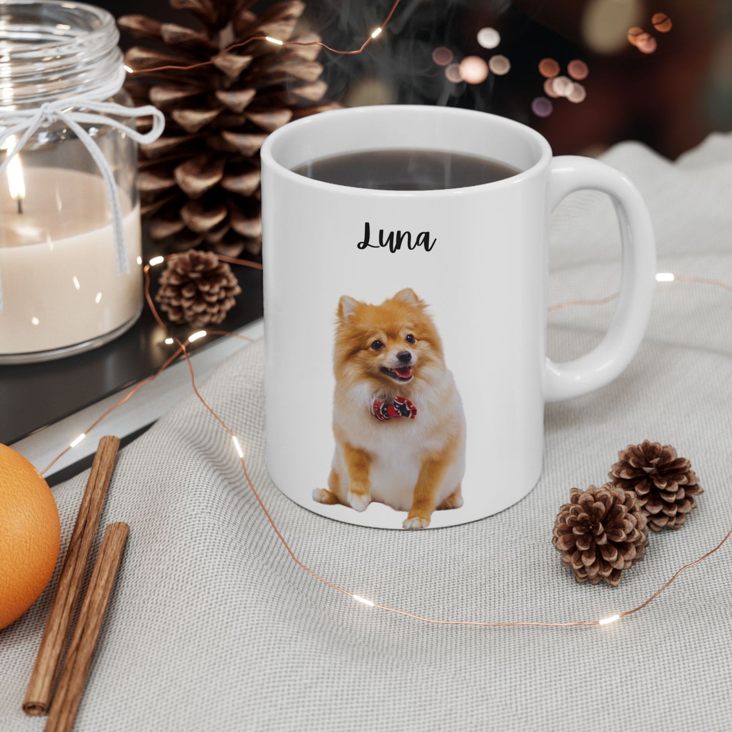 Personalised Dog Ceramic Mug for Dog Lovers, Cute Pet Gift, Animal Lover's Coffee Cup, Personalized Dog Mug - 14178