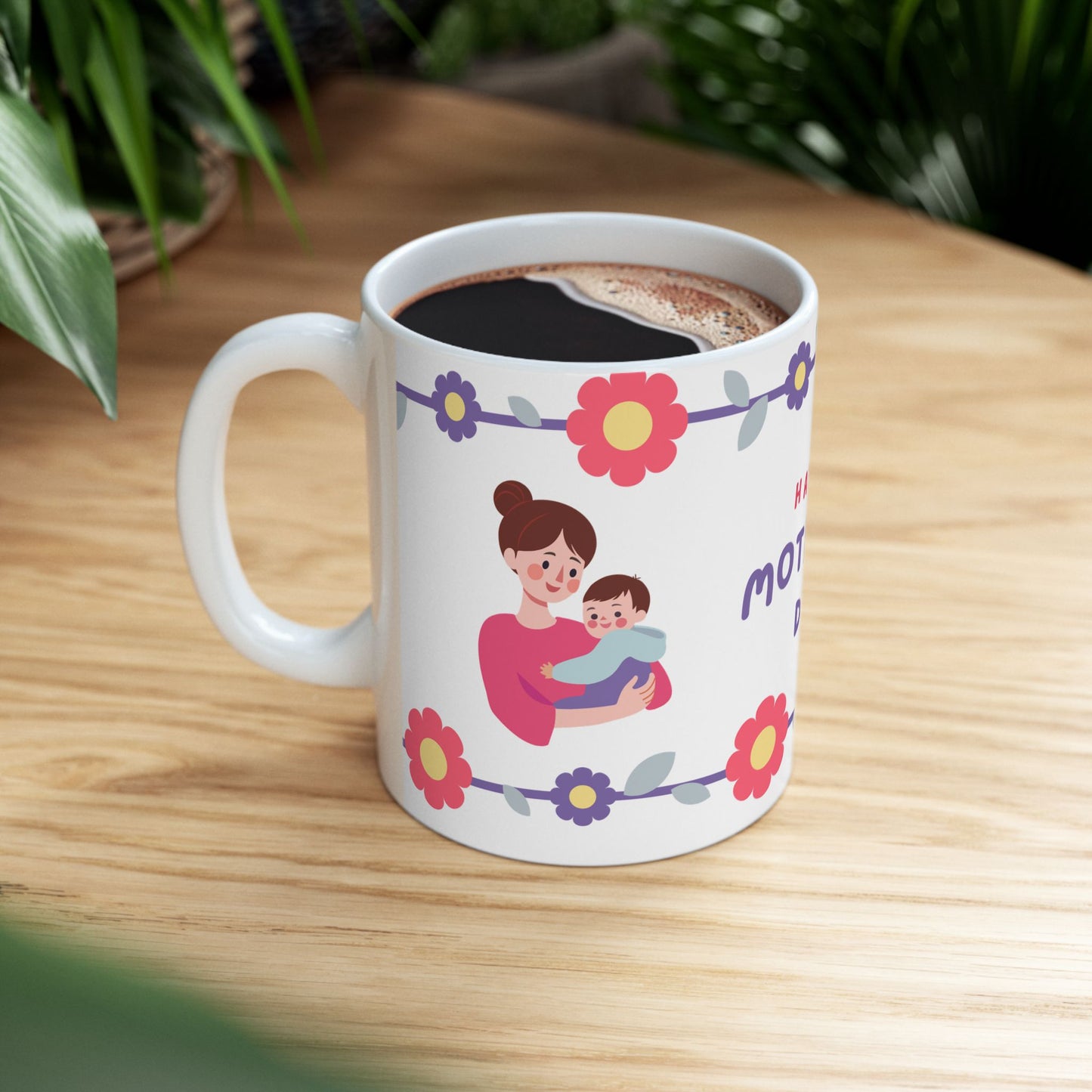 Happy Mother's Day Floral Ceramic Mug - 11oz & 15oz - 12492