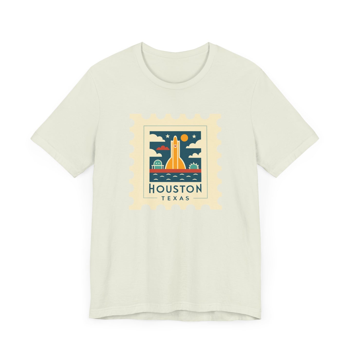 Houston Texas Retro Stamp Unisex Tee - Graphic T-Shirt for Casual Wear - 12143