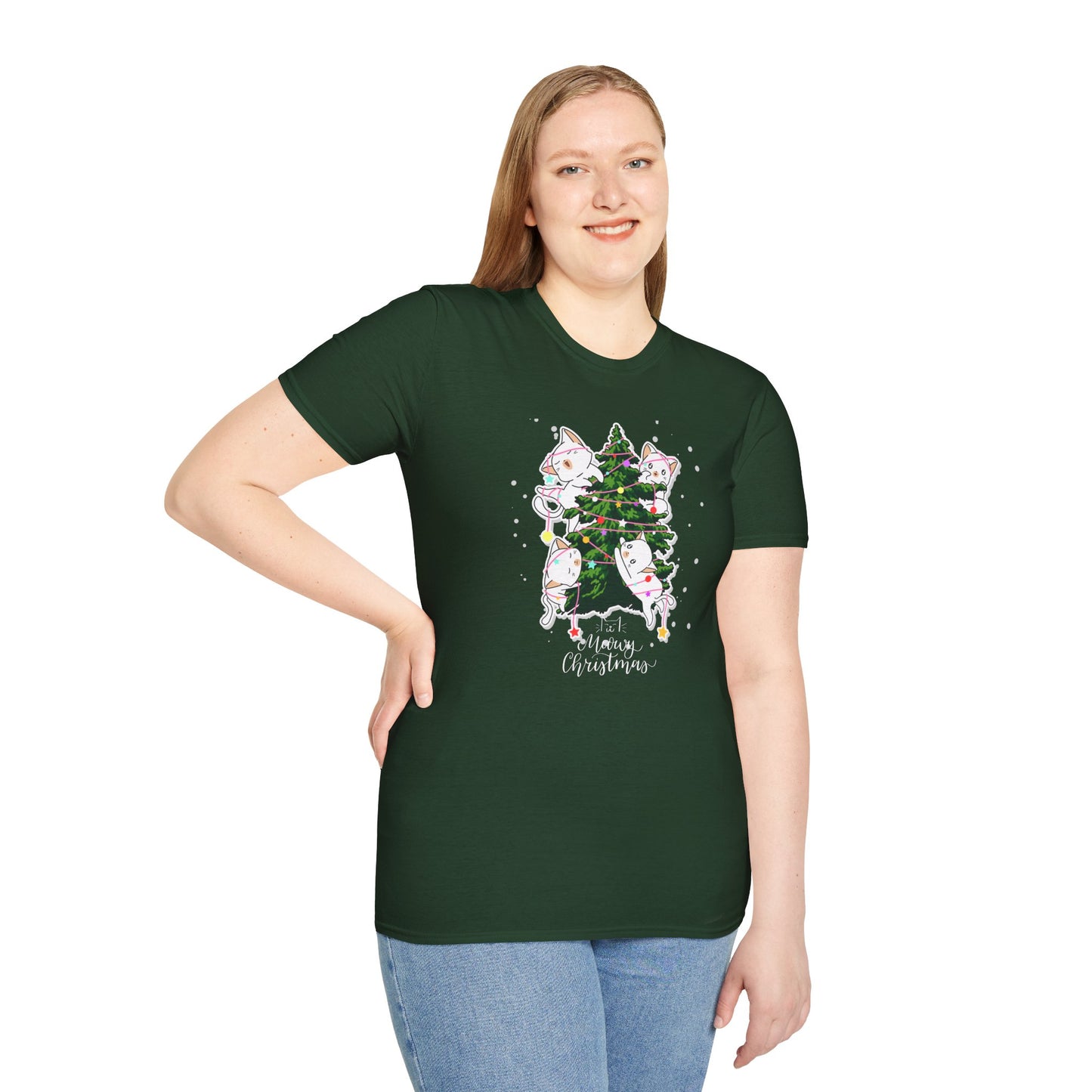 Meowy Christmas - Unisex Softstyle T-Shirt - 10078