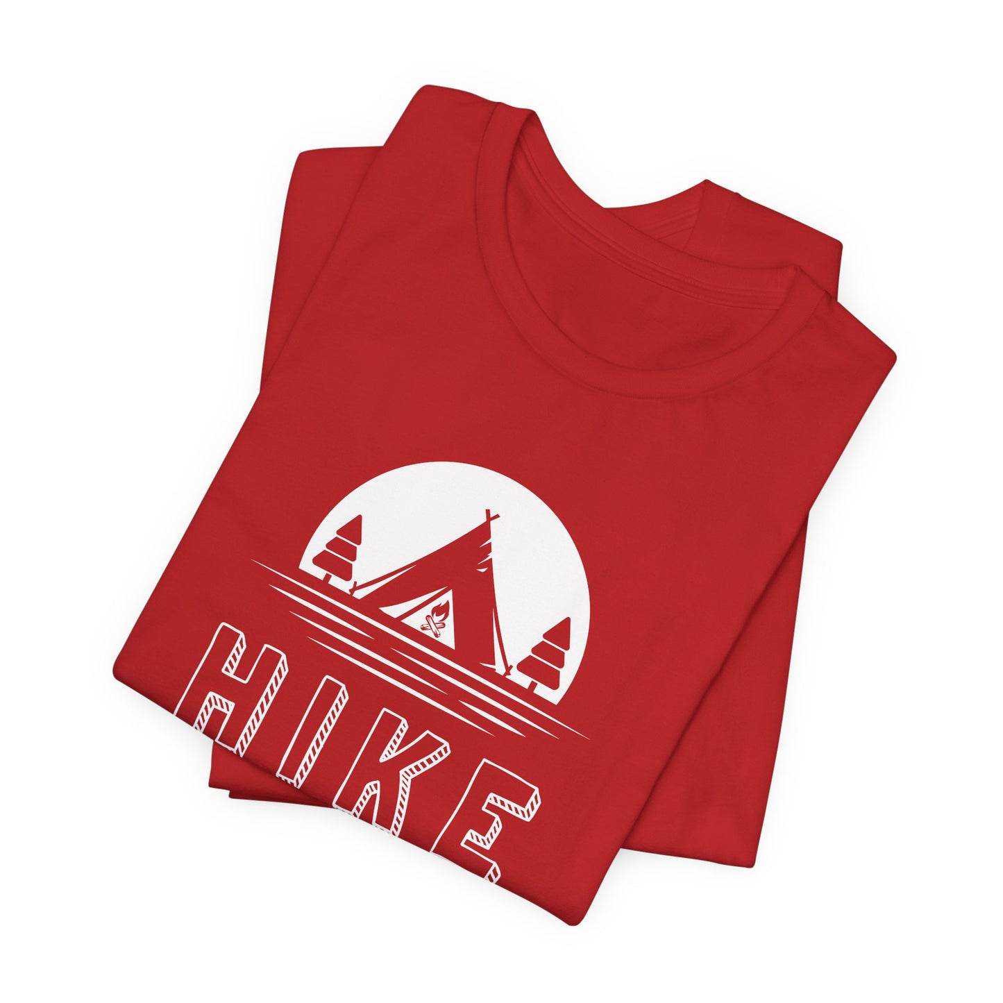 Camping: Hike More Worry Less - Unisex Jersey Short Sleeve Tee