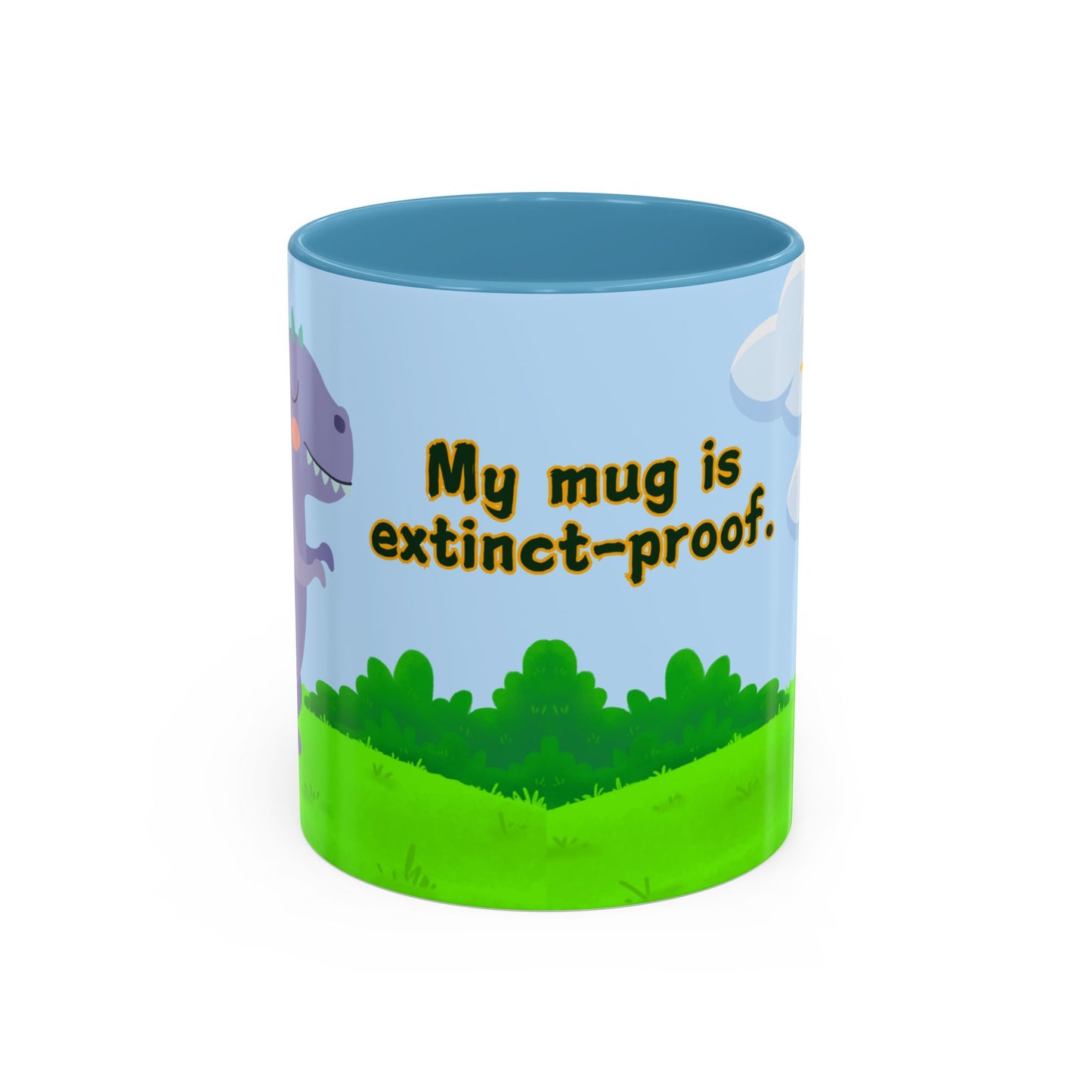 Baby Dinosaur, My Mug is Extinct-Proof - Accent Coffee Mug (11, 15oz) - 11114