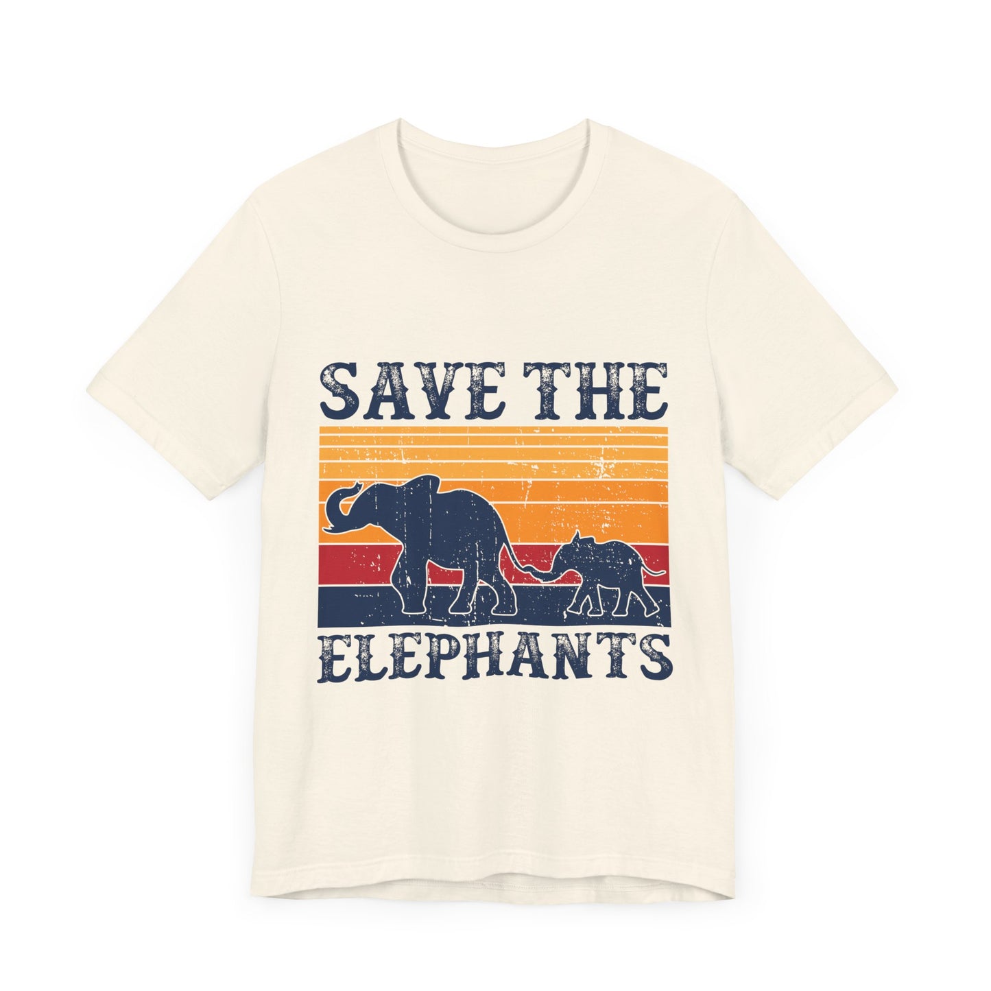 Vegan: Save The Elephants - Unisex Jersey Short Sleeve Tee - 12377