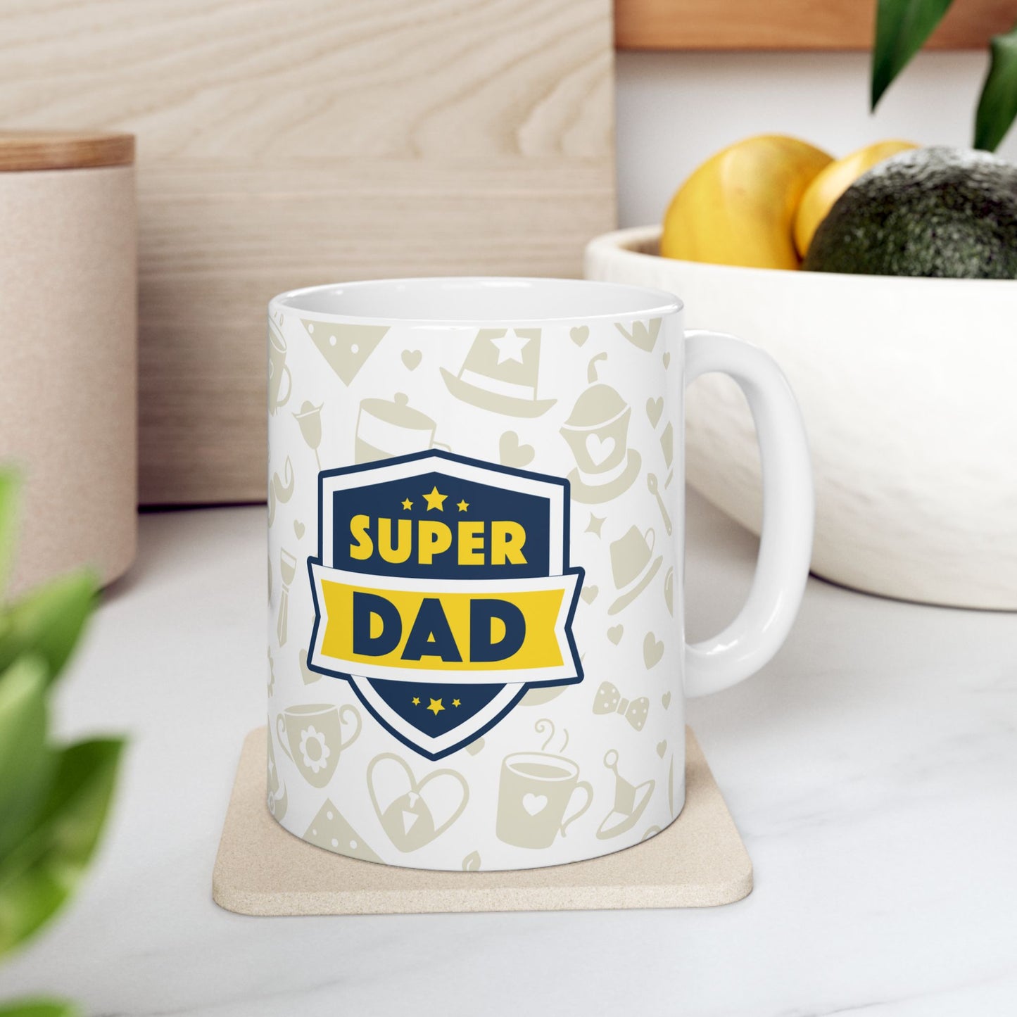 Super Dad Ceramic Mug - Perfect Gift for Father's Day, Coffee Lovers, Birthdays, Family Gatherings, and Everyday Use - 14004