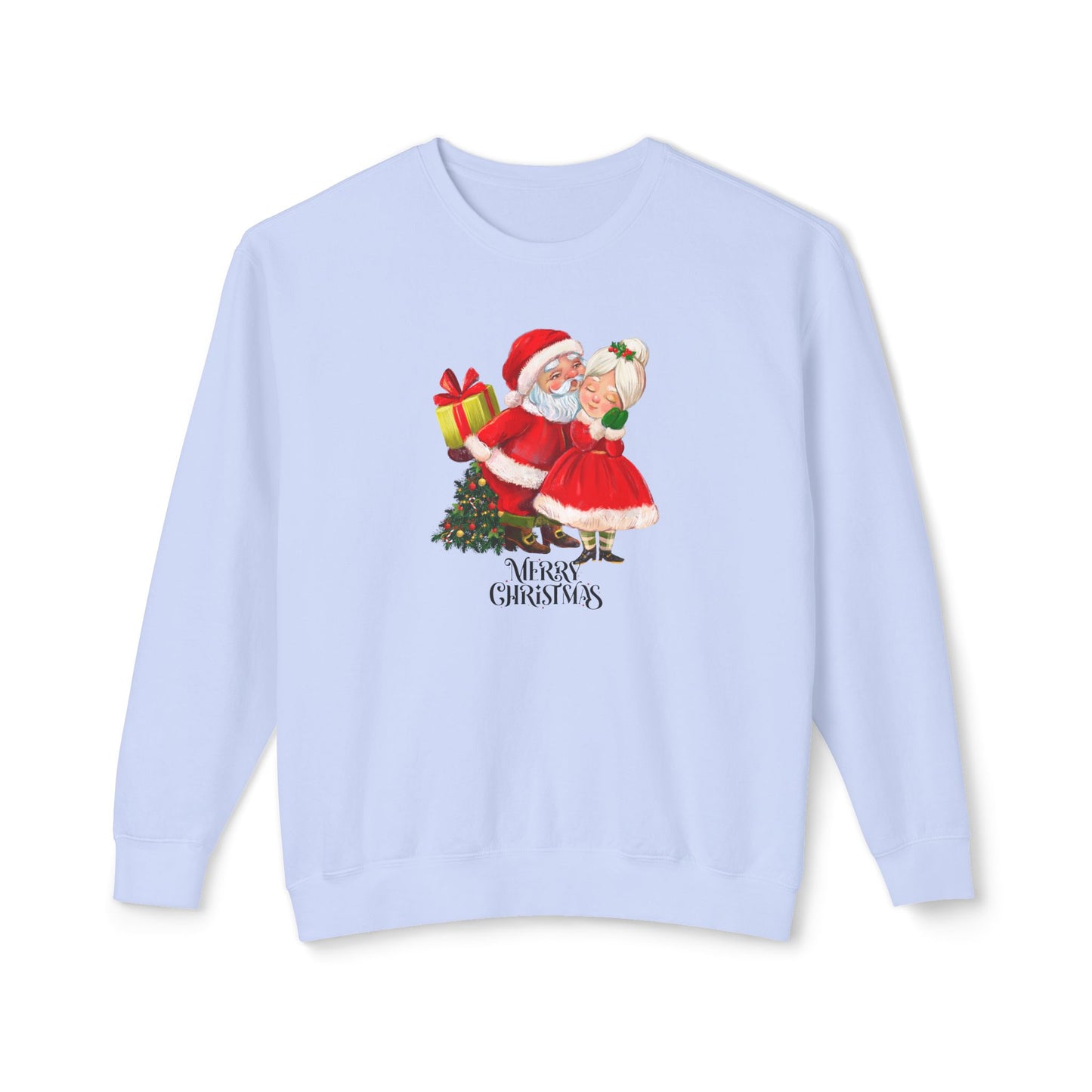 Santa & His Partner - Unisex Lightweight Crewneck Sweatshirt - 10028