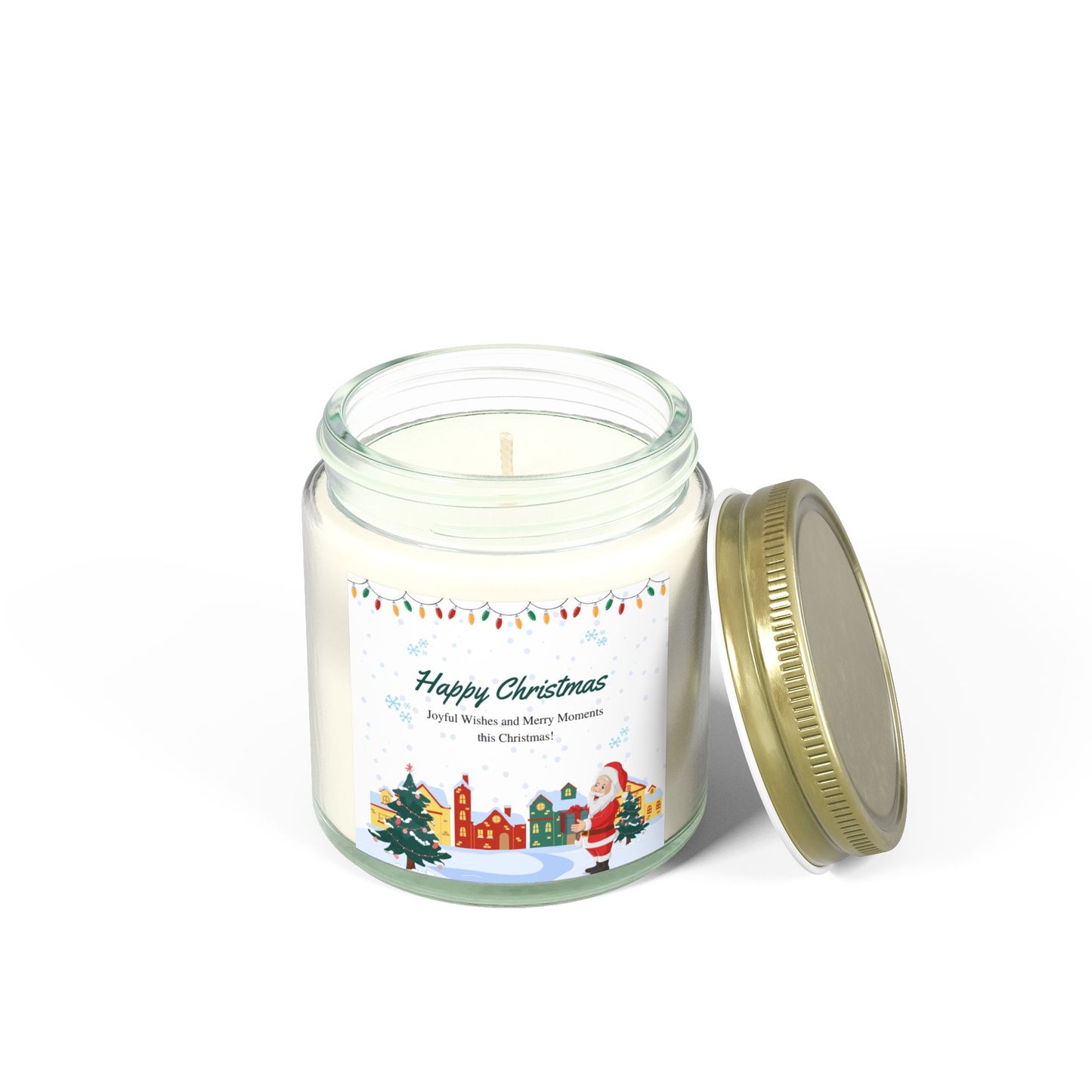 Merry Christmas - Scented Candles, Coconut Apricot Wax (4oz, 9oz)