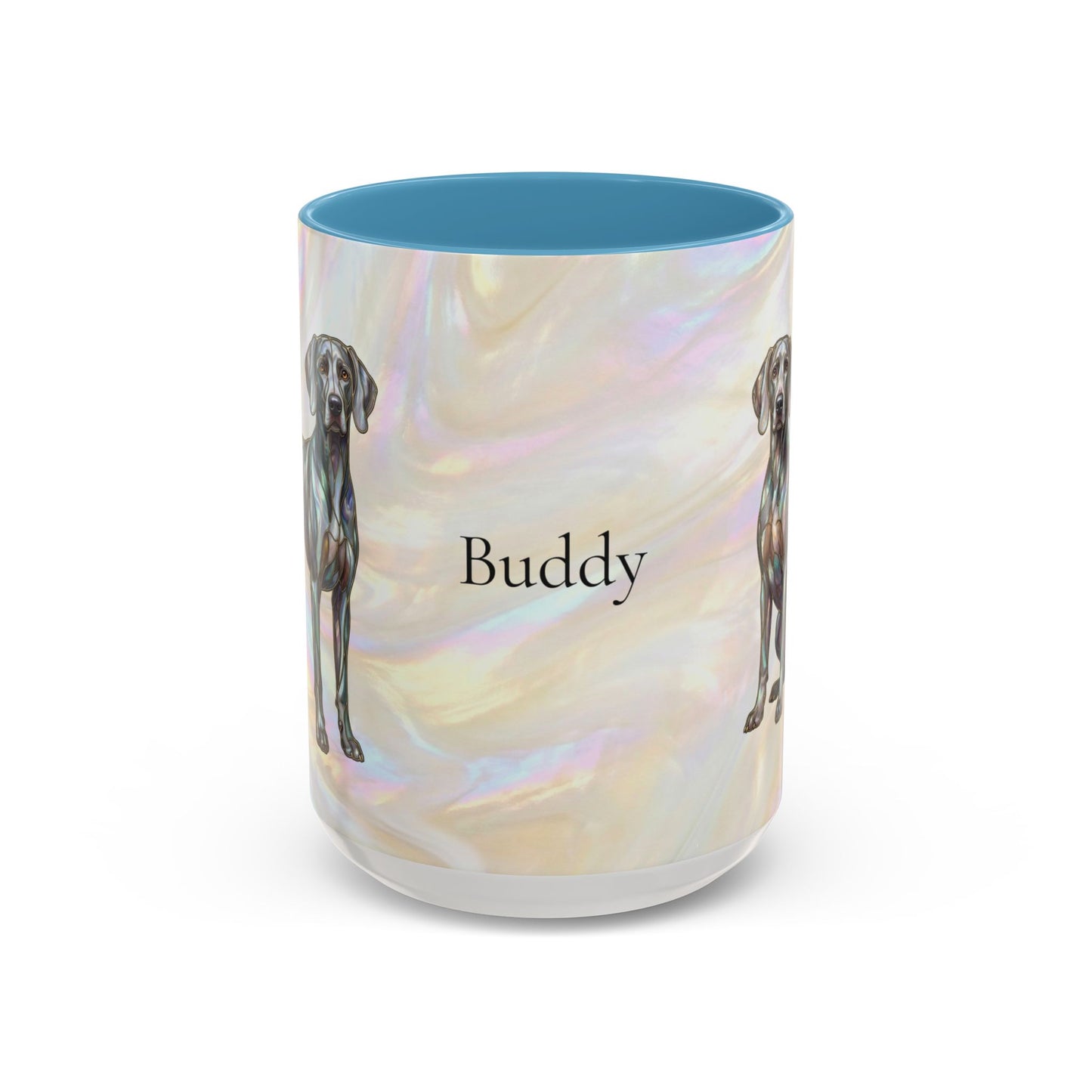 Weimaraner Accent Coffee Mug – Stained Glass Design 11/15oz - 14649