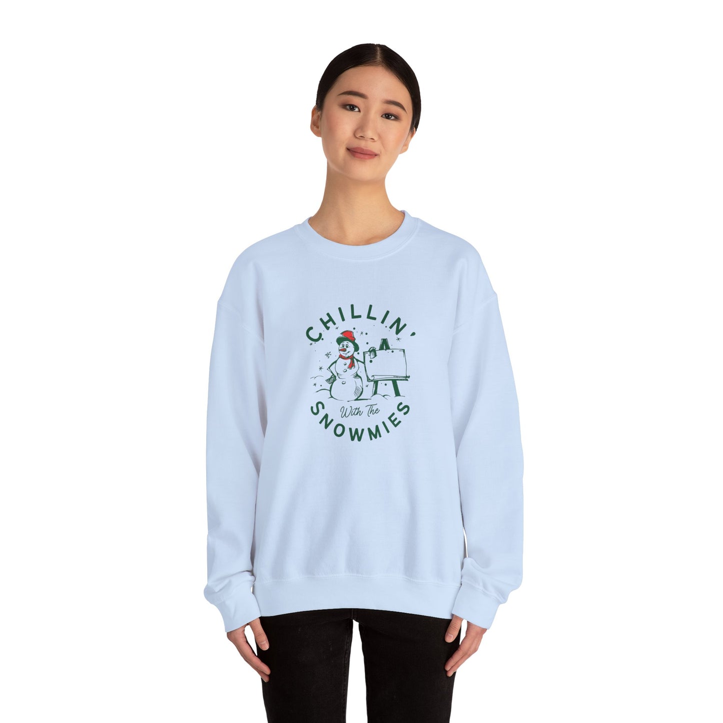 Chillin' With Snowmies - Unisex Heavy Blend™ Crewneck Sweatshirt - 10525