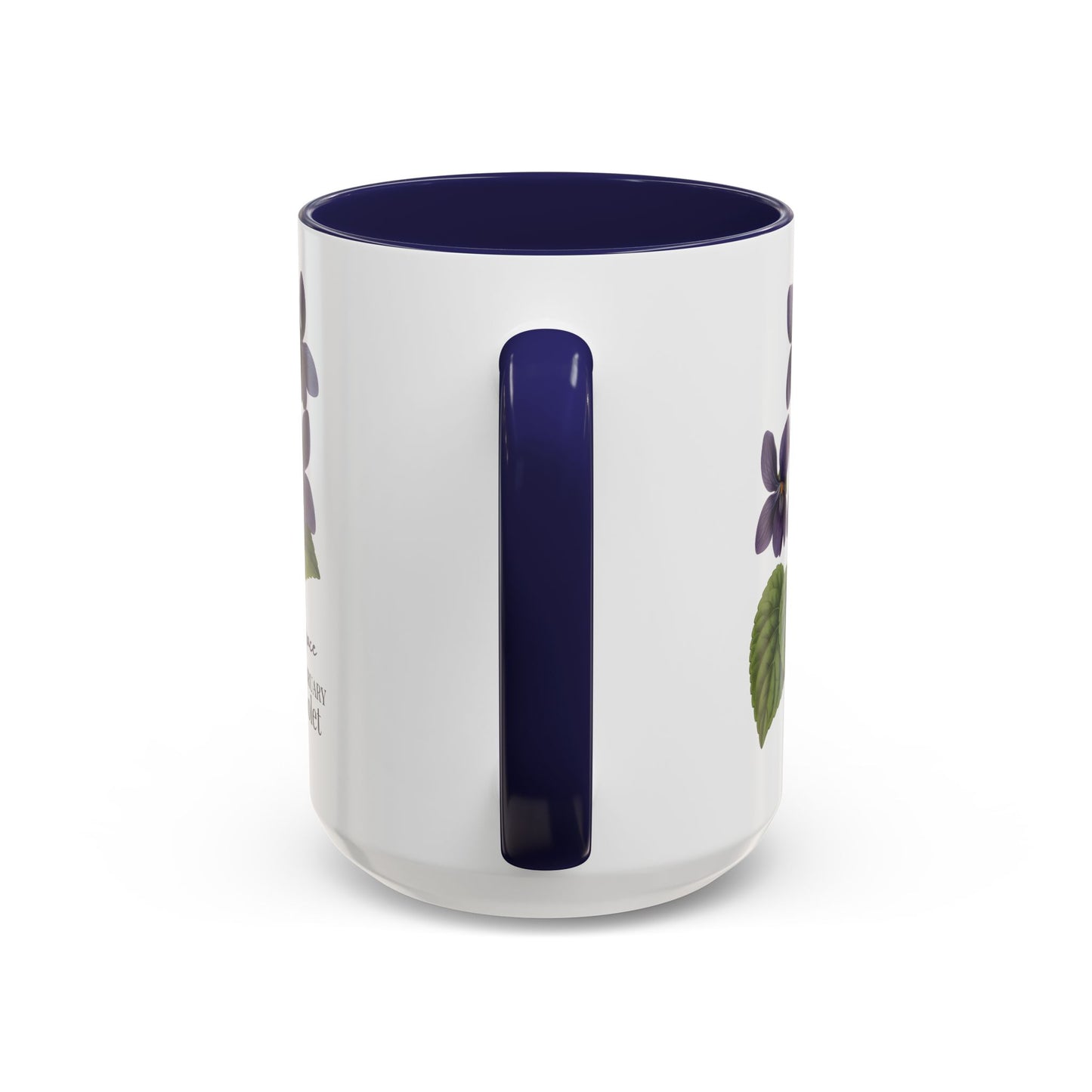 February Birth Flower Violet Mug – Personalized Name Coffee Cup - 14687