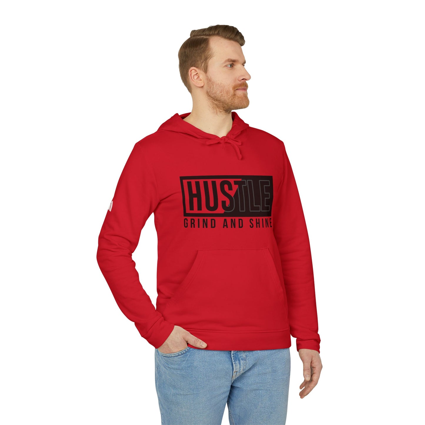 Hustle, Grind And Shine - Adidas Unisex Fleece Hoodie