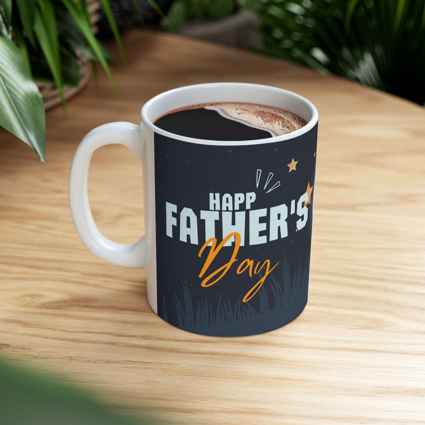 Father's Day Space Mug, Ceramic Coffee Cup, 11oz, 15oz, Gift for Dad, Custom Mug - 14013