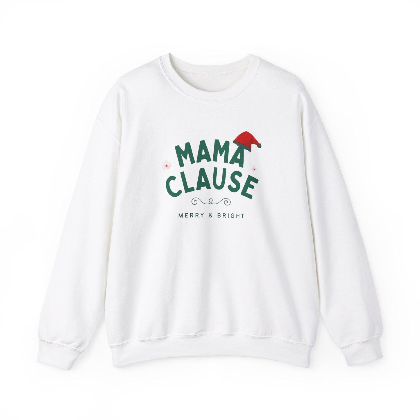 Mama Clause, Merry & Bright - Unisex Heavy Blend™ Crewneck Sweatshirt - 10468