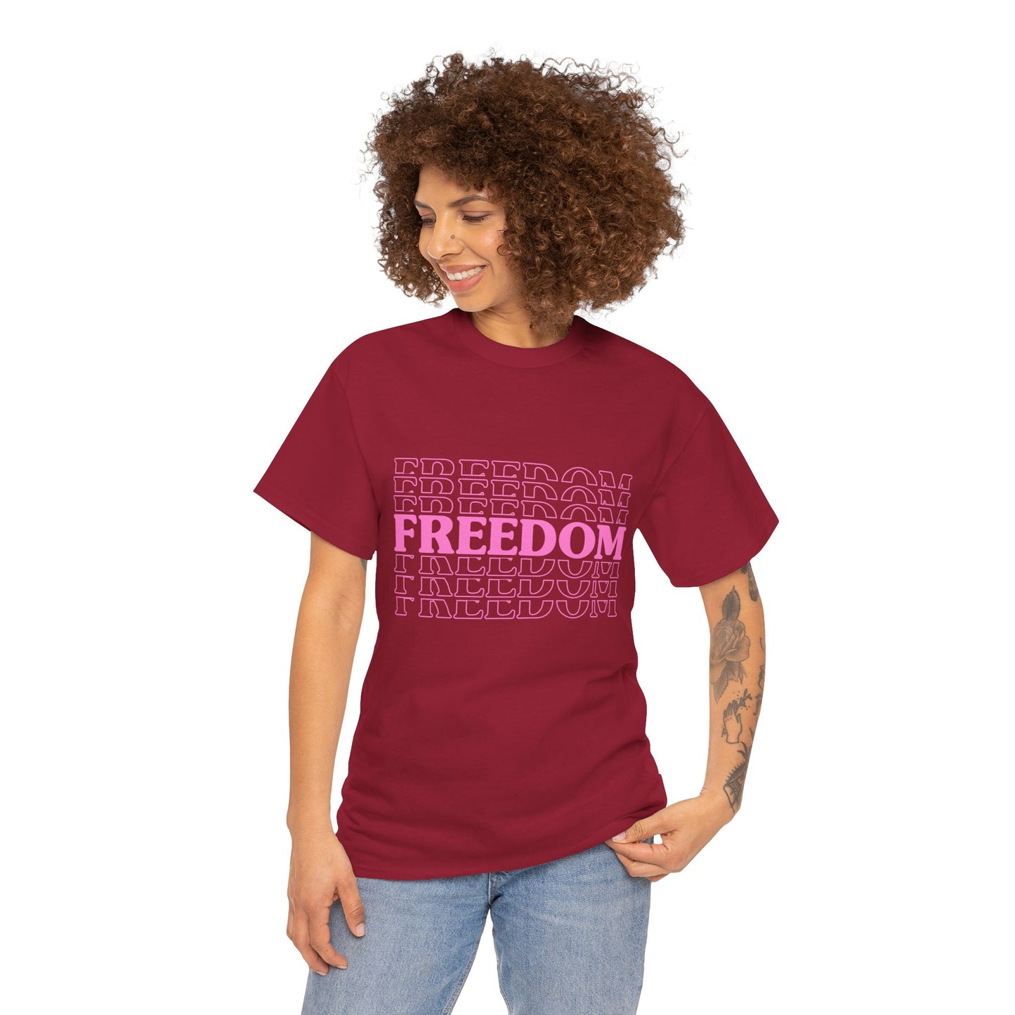 Bold Freedom Graphic Tee, Unisex Heavy Cotton Shirt, Casual Wear, Gift for Freedom Lovers, Statement T-Shirt, Everyday Essentials - 13518