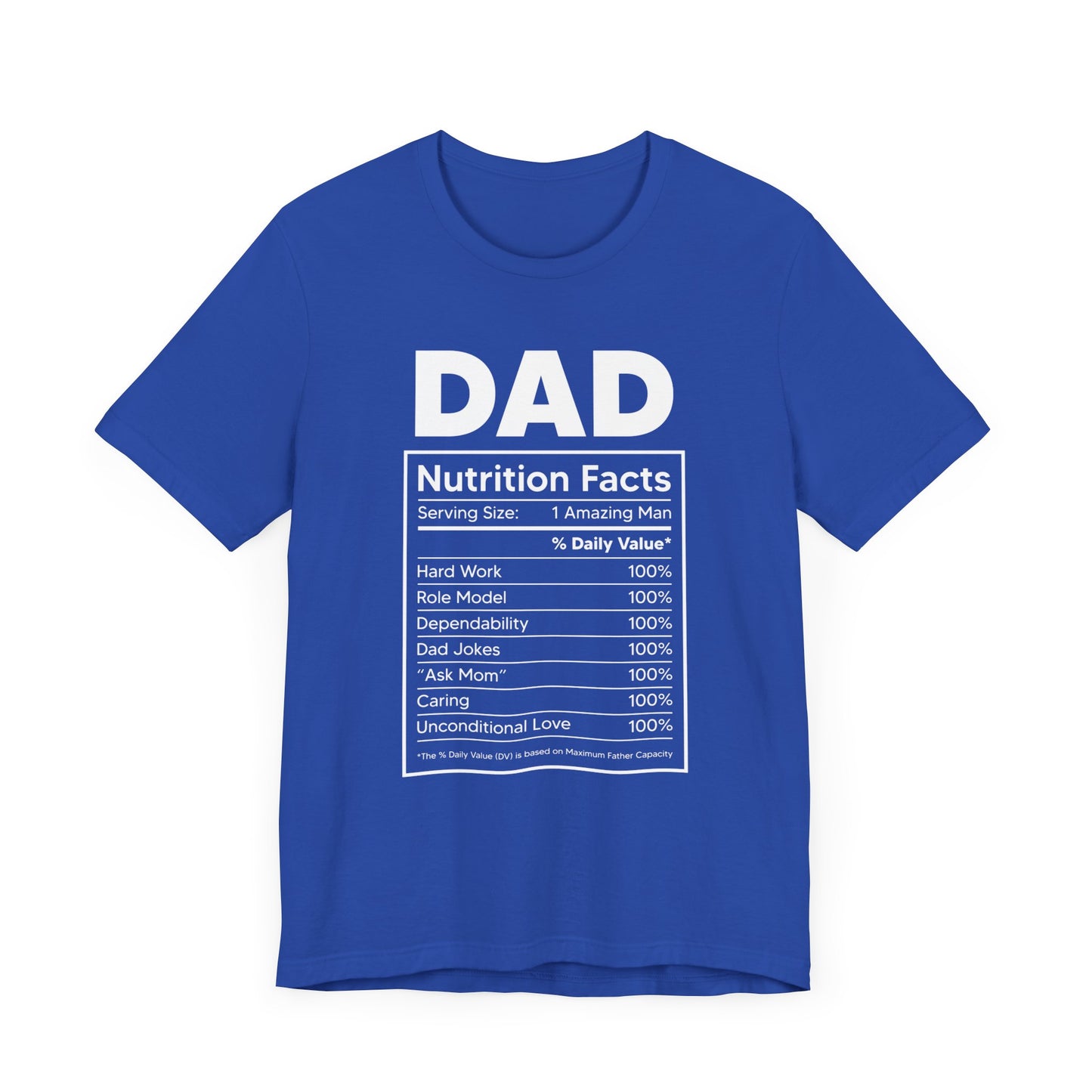 Dad, Nutrition Facts - Unisex Jersey Short Sleeve Tee