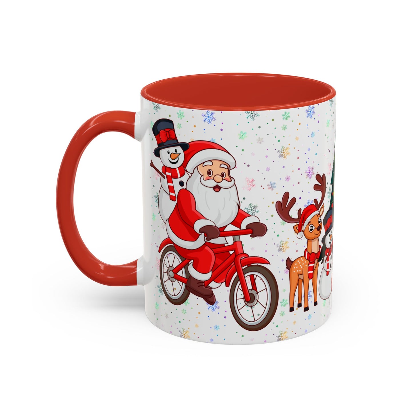 Christmas Party, Santa, Snowman & Reindeer - Accent Coffee Mug (11, 15oz) - 10429