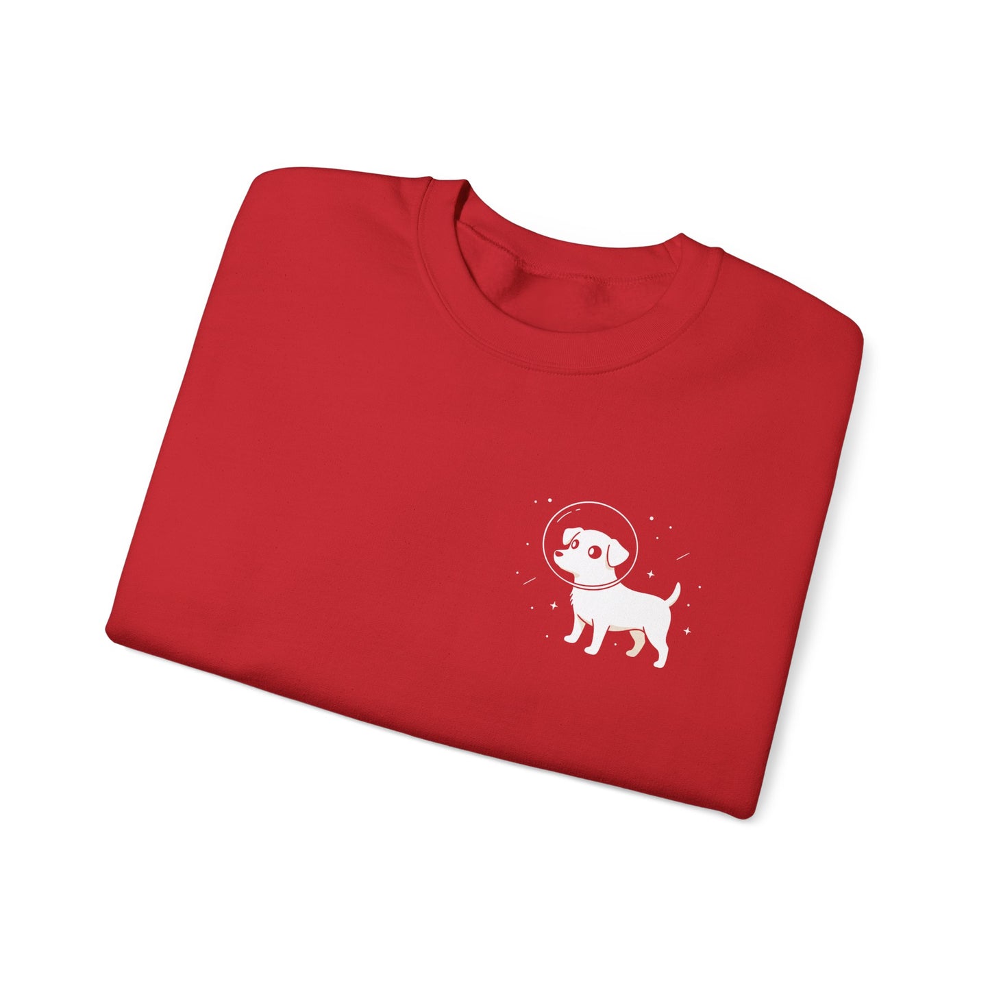 Dog in Space Crewneck Sweatshirt – Space Puppy Graphic Pullover - 14678