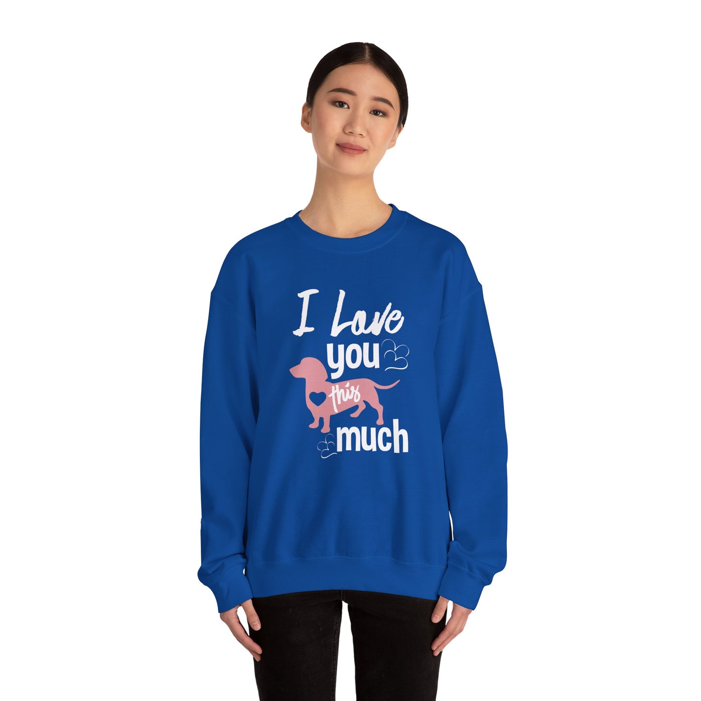 I Love You This Much, Doggy - Unisex Heavy Blend™ Crewneck Sweatshirt